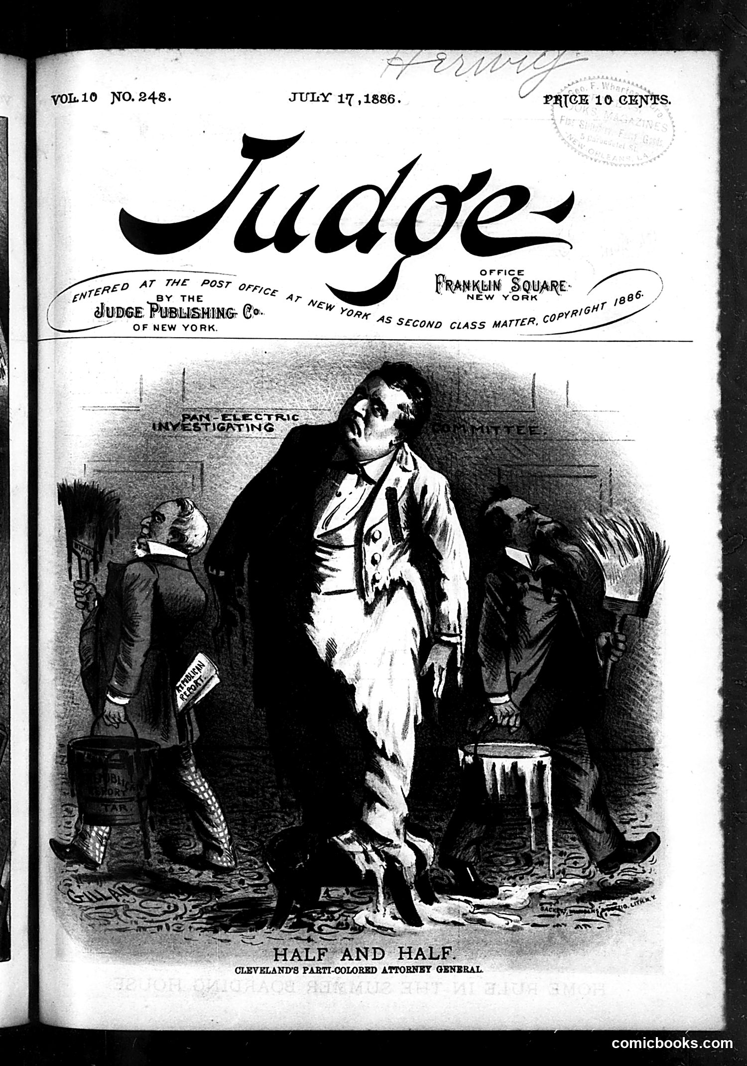 Judge — July 17, 1886 — page 1: Judge, 1886-07-17