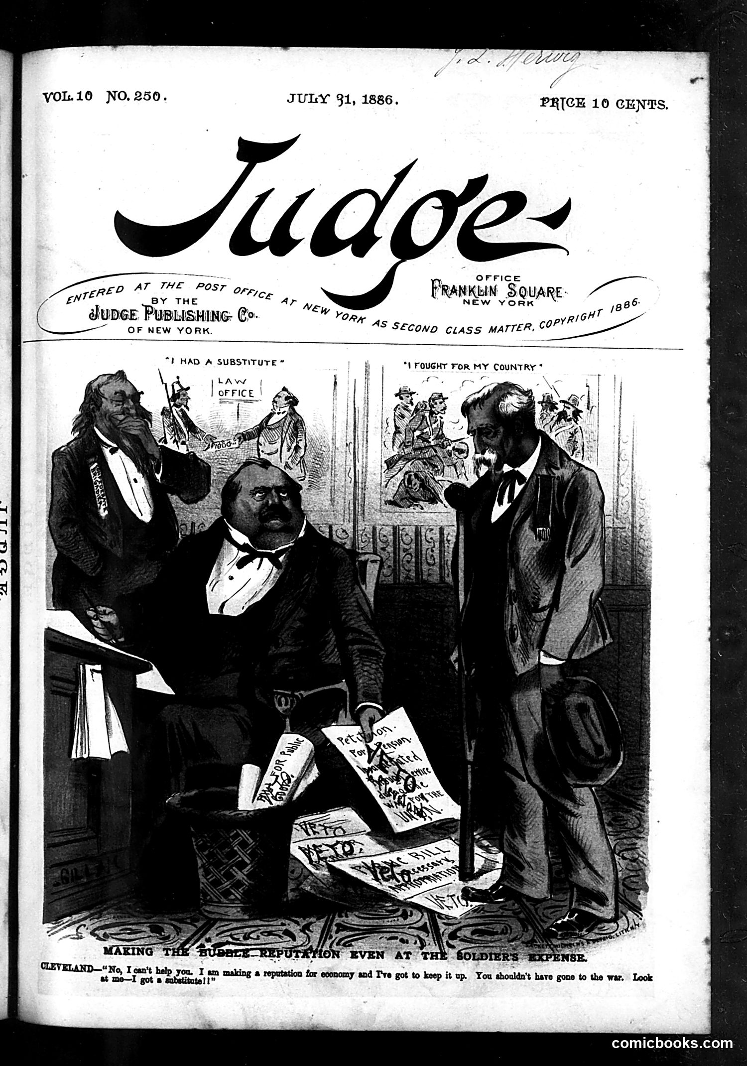 Judge — July 31, 1886 — page 1: Judge, 1886-07-31
