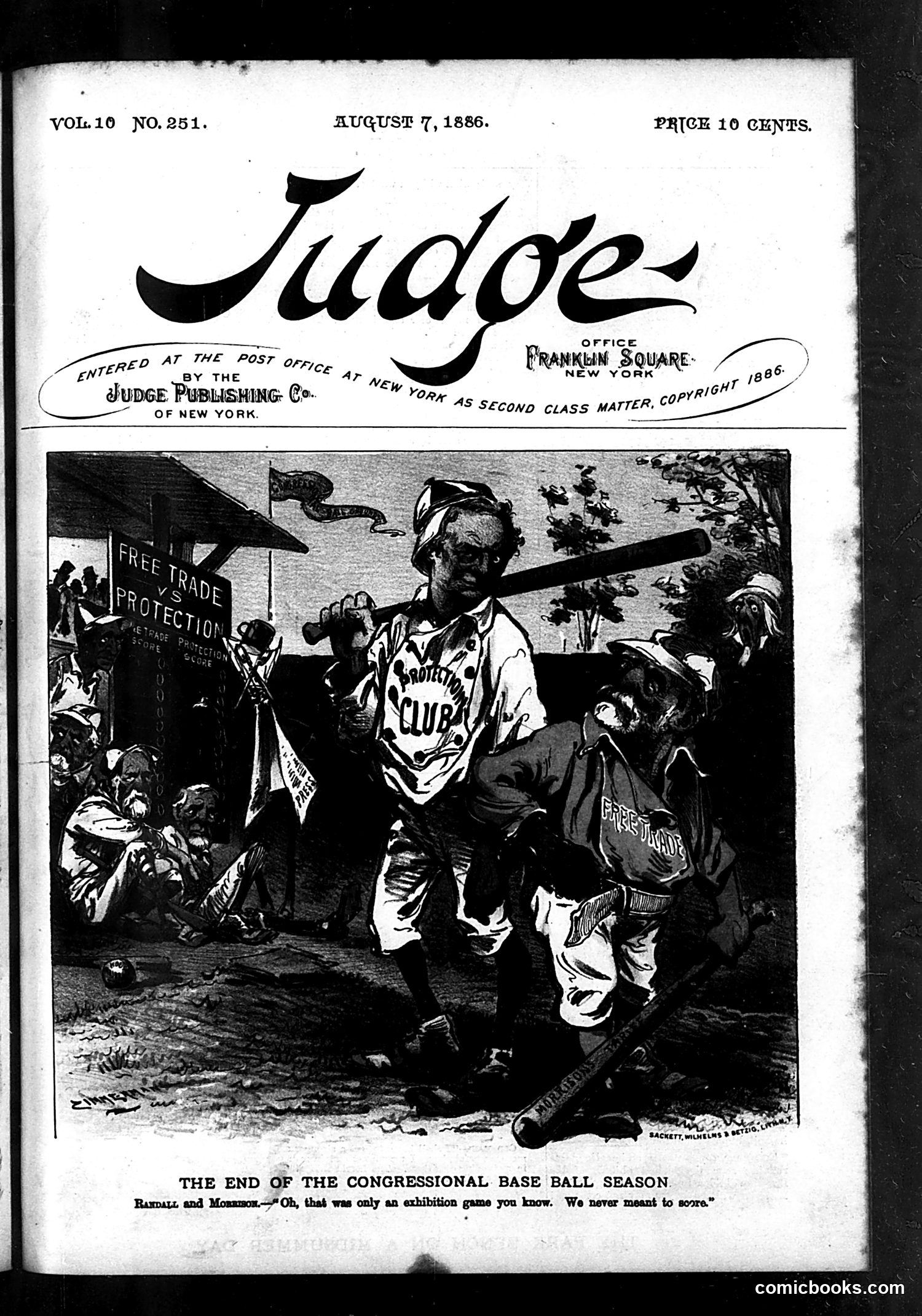 Judge — August 7, 1886 — page 1: Judge, 1886-08-07