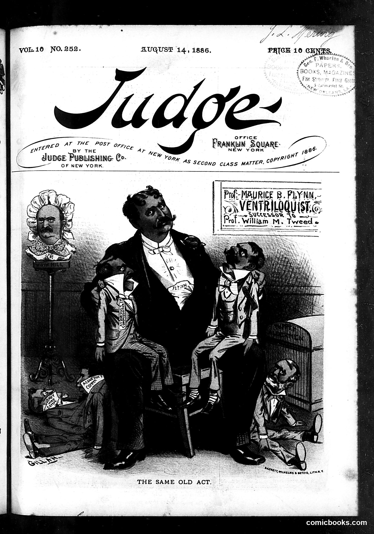 Judge — August 14, 1886 — page 1: Judge, 1886-08-14