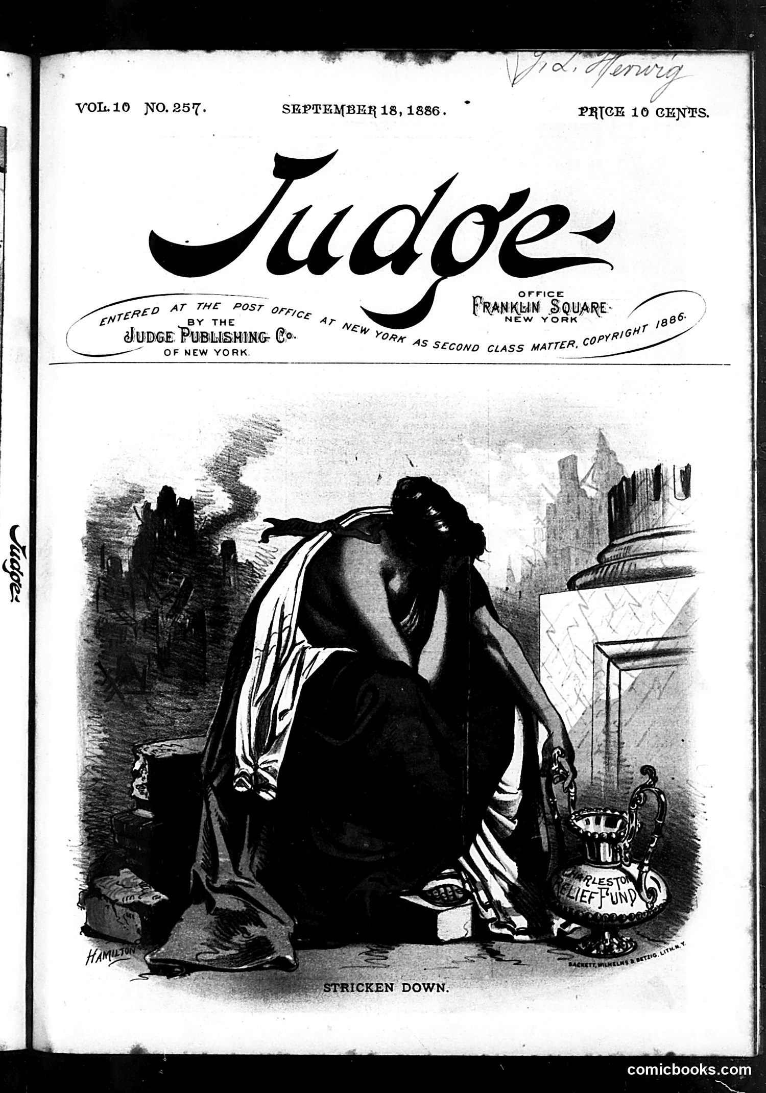 Judge — September 18, 1886 — page 1: Judge, 1886-09-18