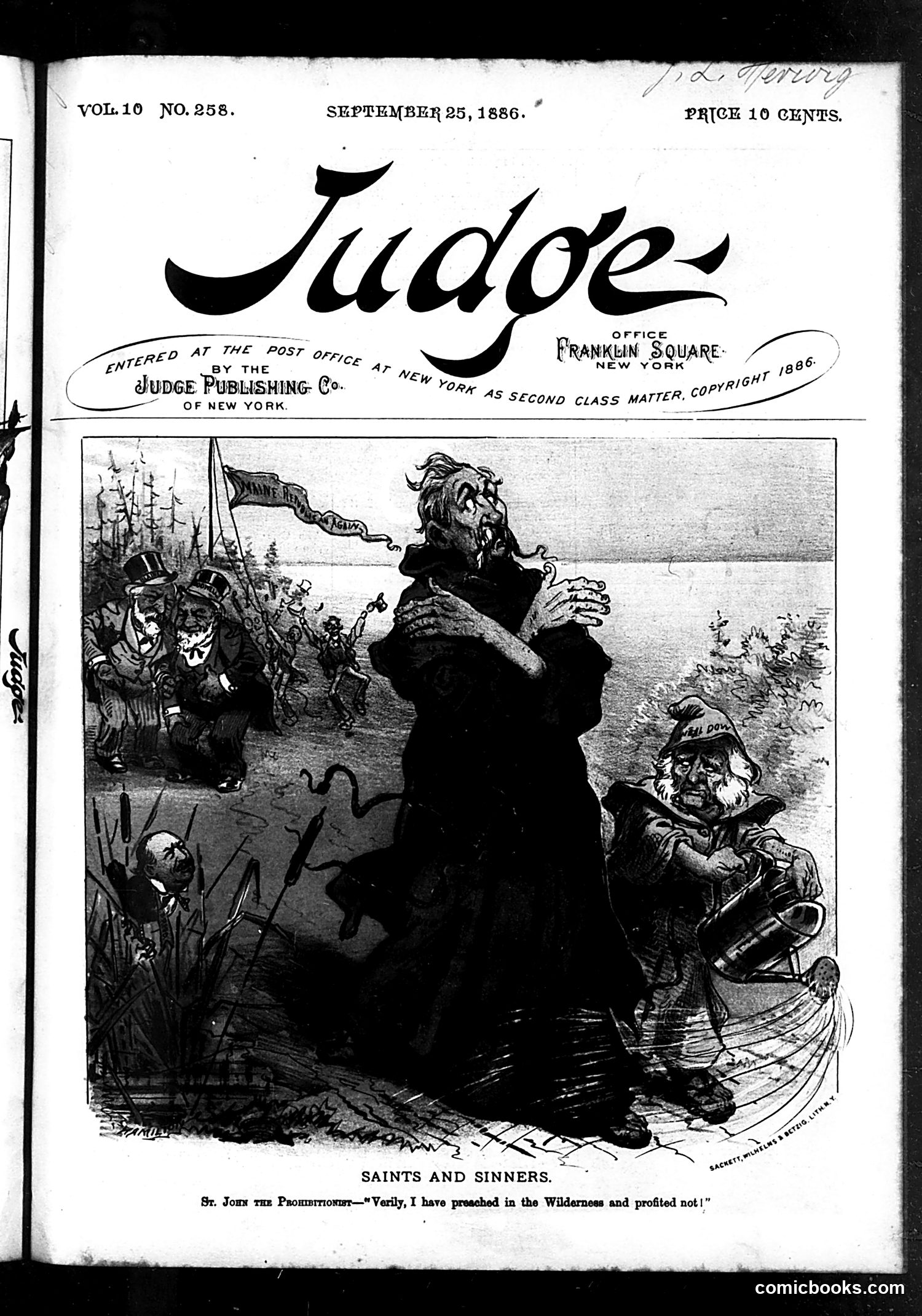 Judge — September 25, 1886 — page 1: Judge, 1886-09-25