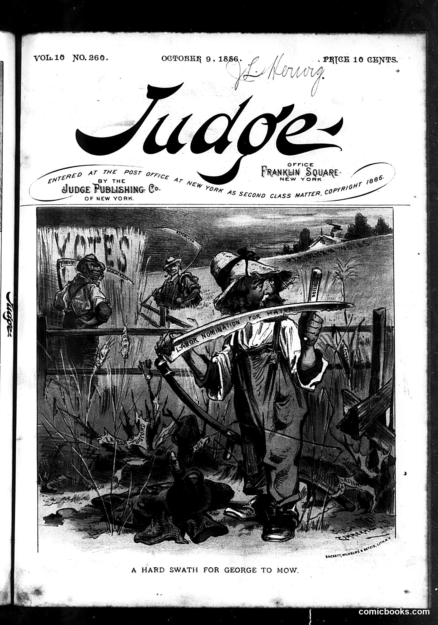 Judge — October 9, 1886 — page 1: Judge, 1886-10-09