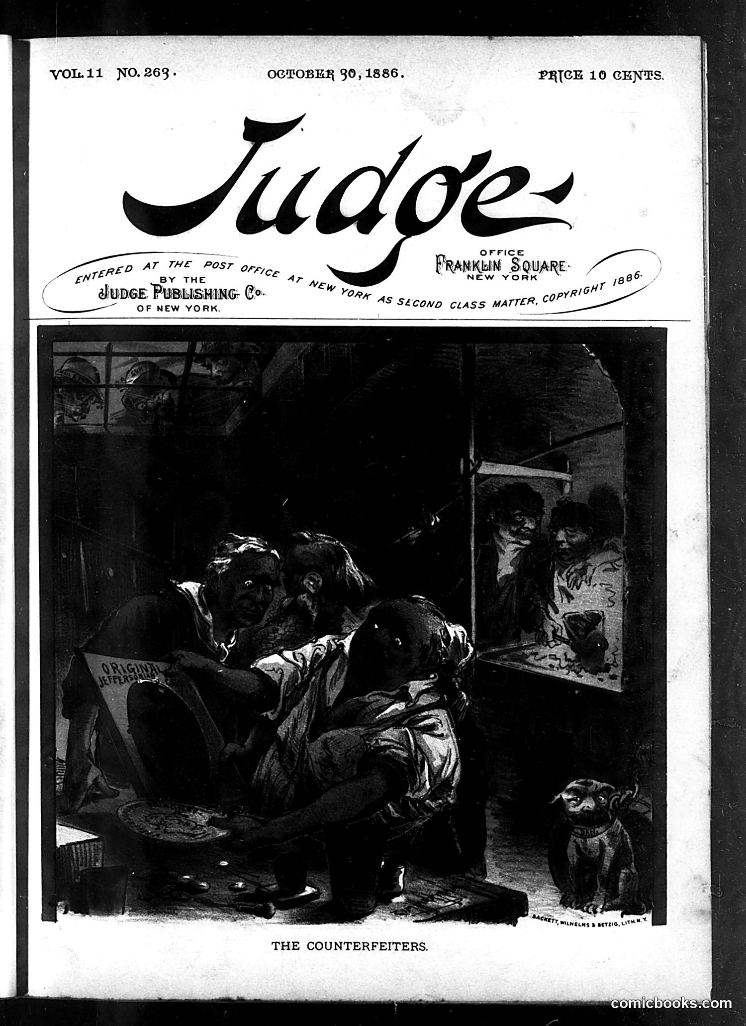 Judge — October 30, 1886 — page 1: Judge, 1886-10-30