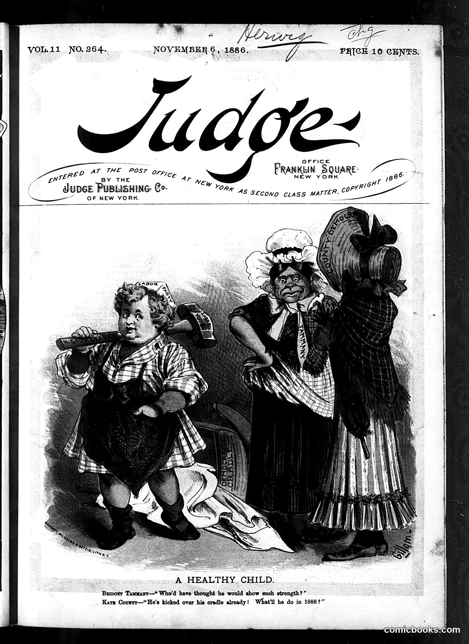 Judge — November 6, 1886 — page 1: Judge, 1886-11-06
