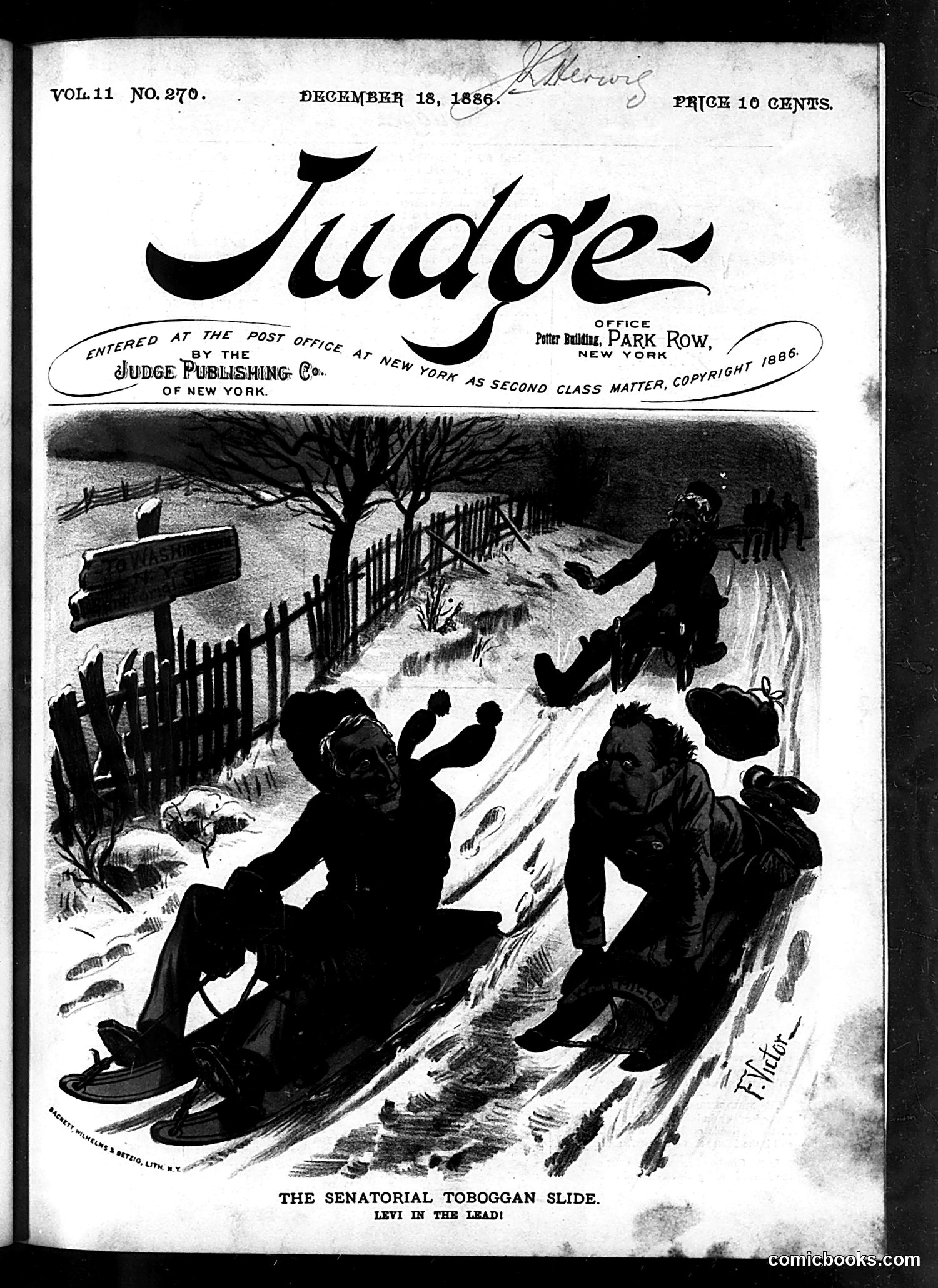 Judge — December 18, 1886 — page 1: Judge, 1886-12-18