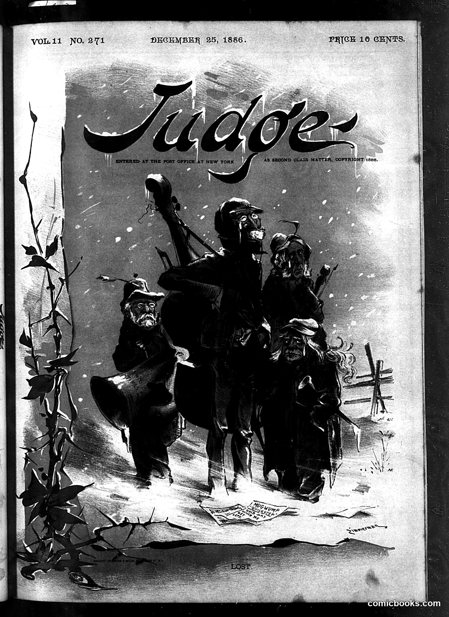 Judge — December 25, 1886 — page 1: Judge, 1886-12-25