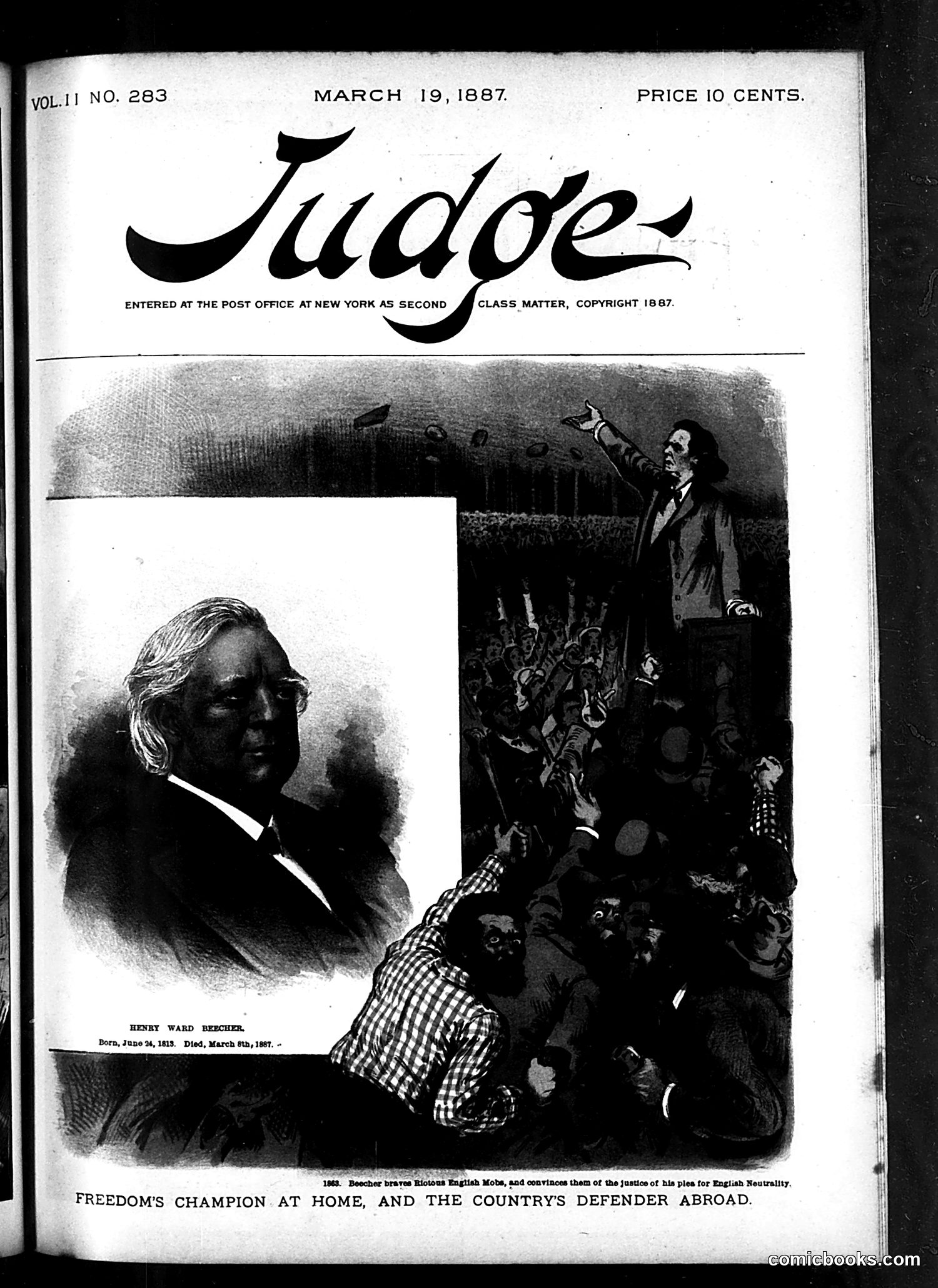 Judge — March 19, 1887 — page 1: Judge, 1887-03-19