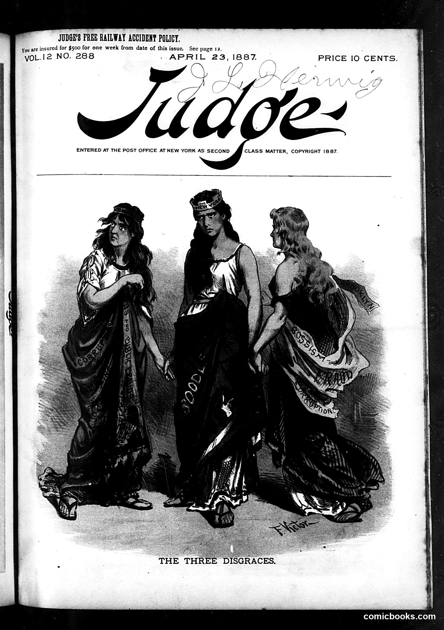 Judge — April 23, 1887 — page 1: Judge, 1887-04-23