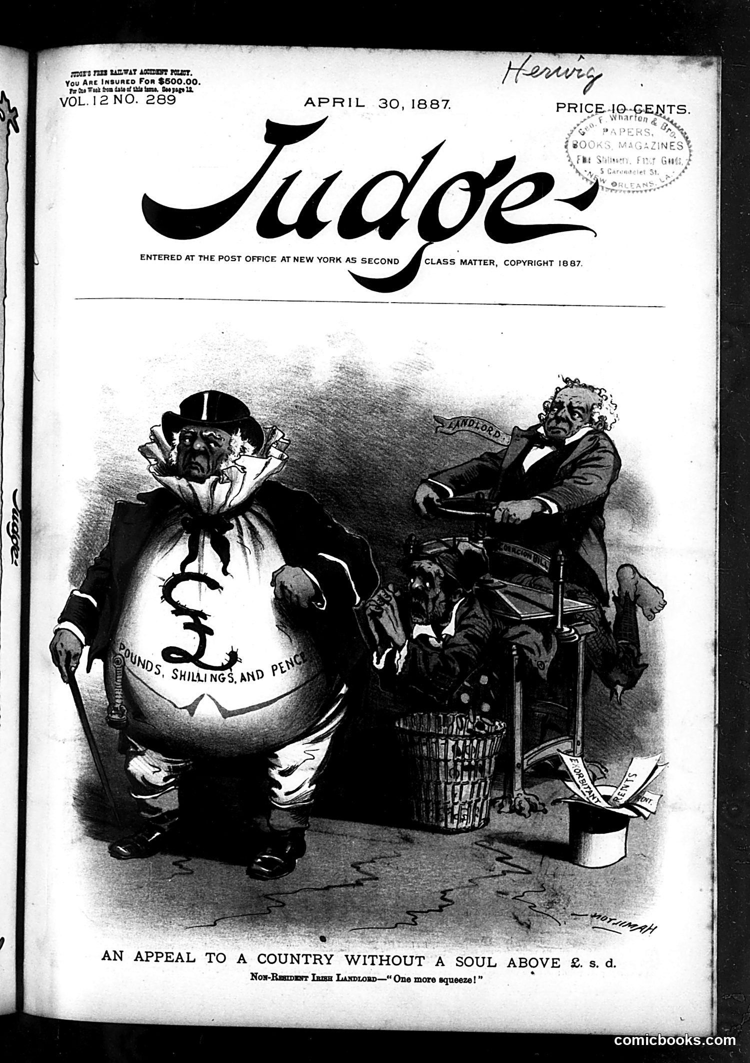Judge — April 30, 1887 — page 1: Judge, 1887-04-30
