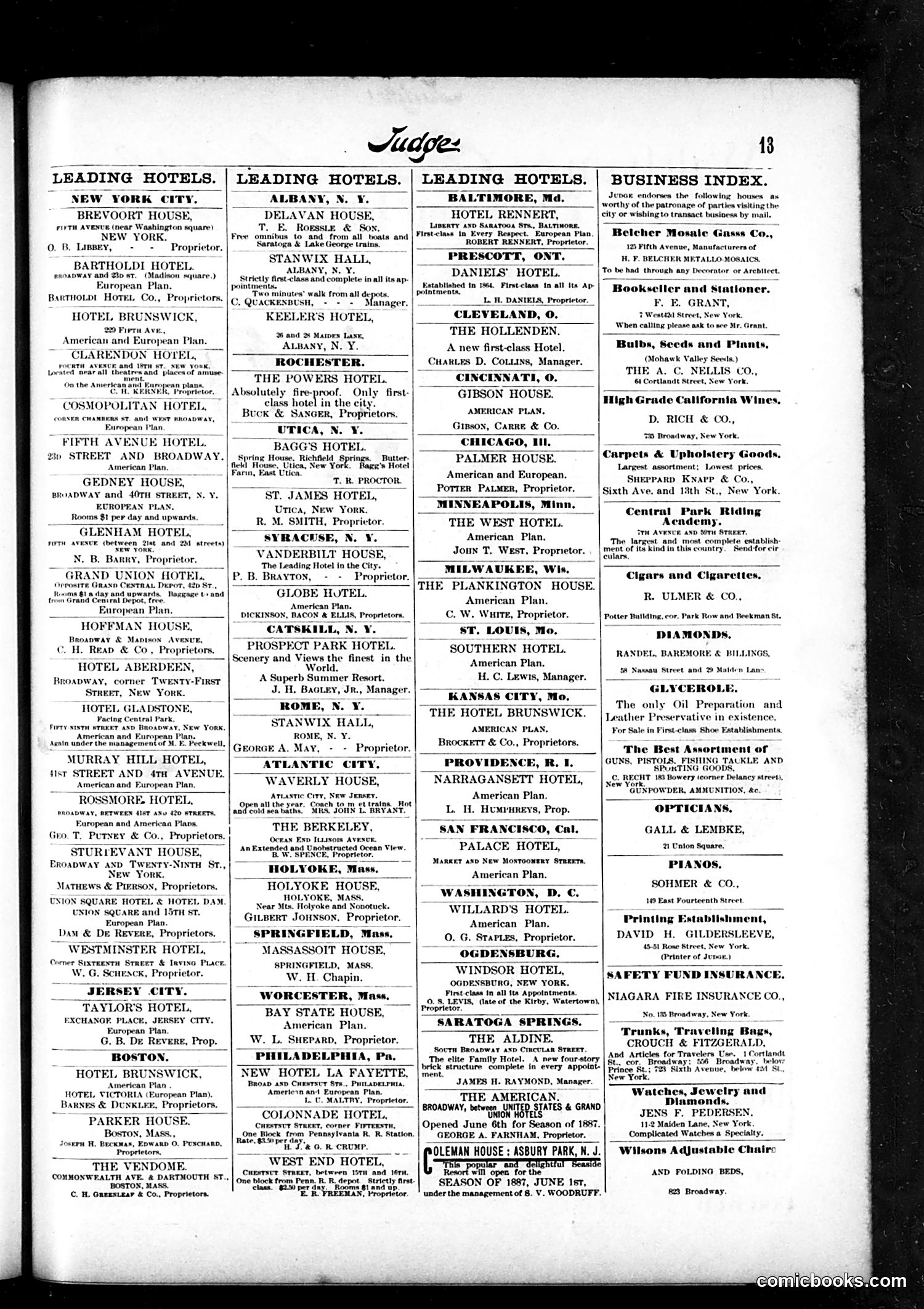 Judge — July 30, 1887 — page 13