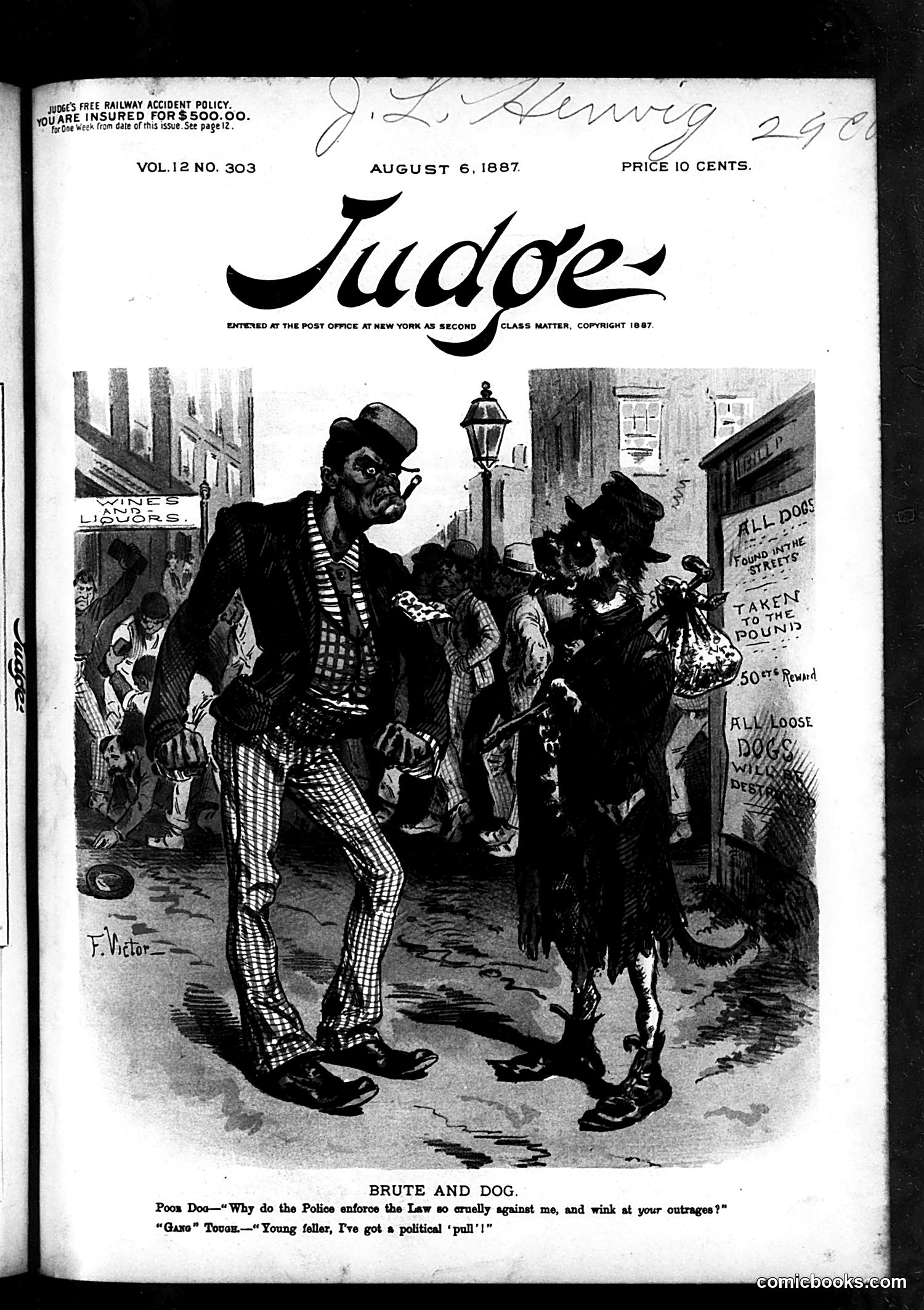 Judge — August 6, 1887 — page 1: Judge, 1887-08-06