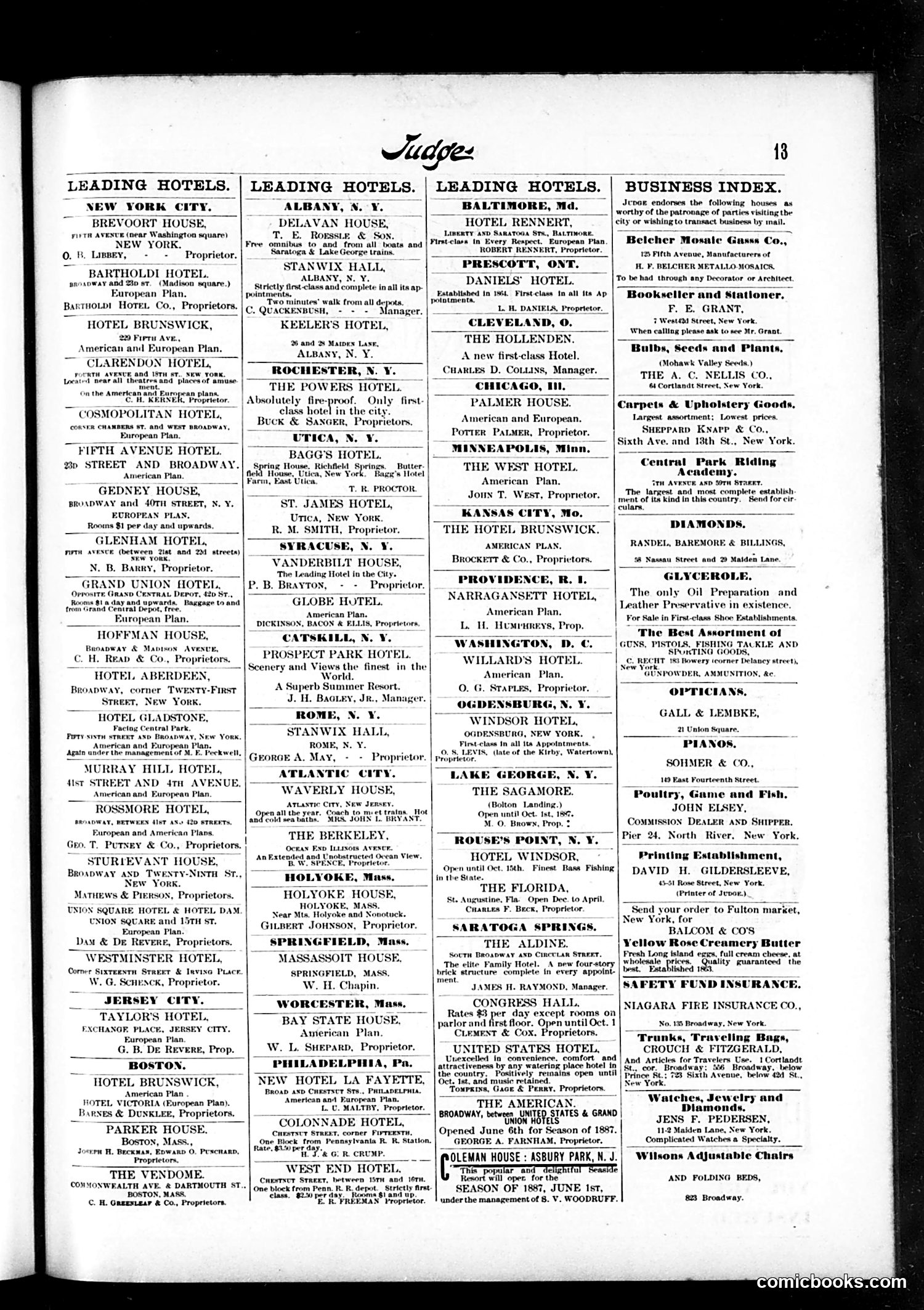 Judge — August 6, 1887 — page 13