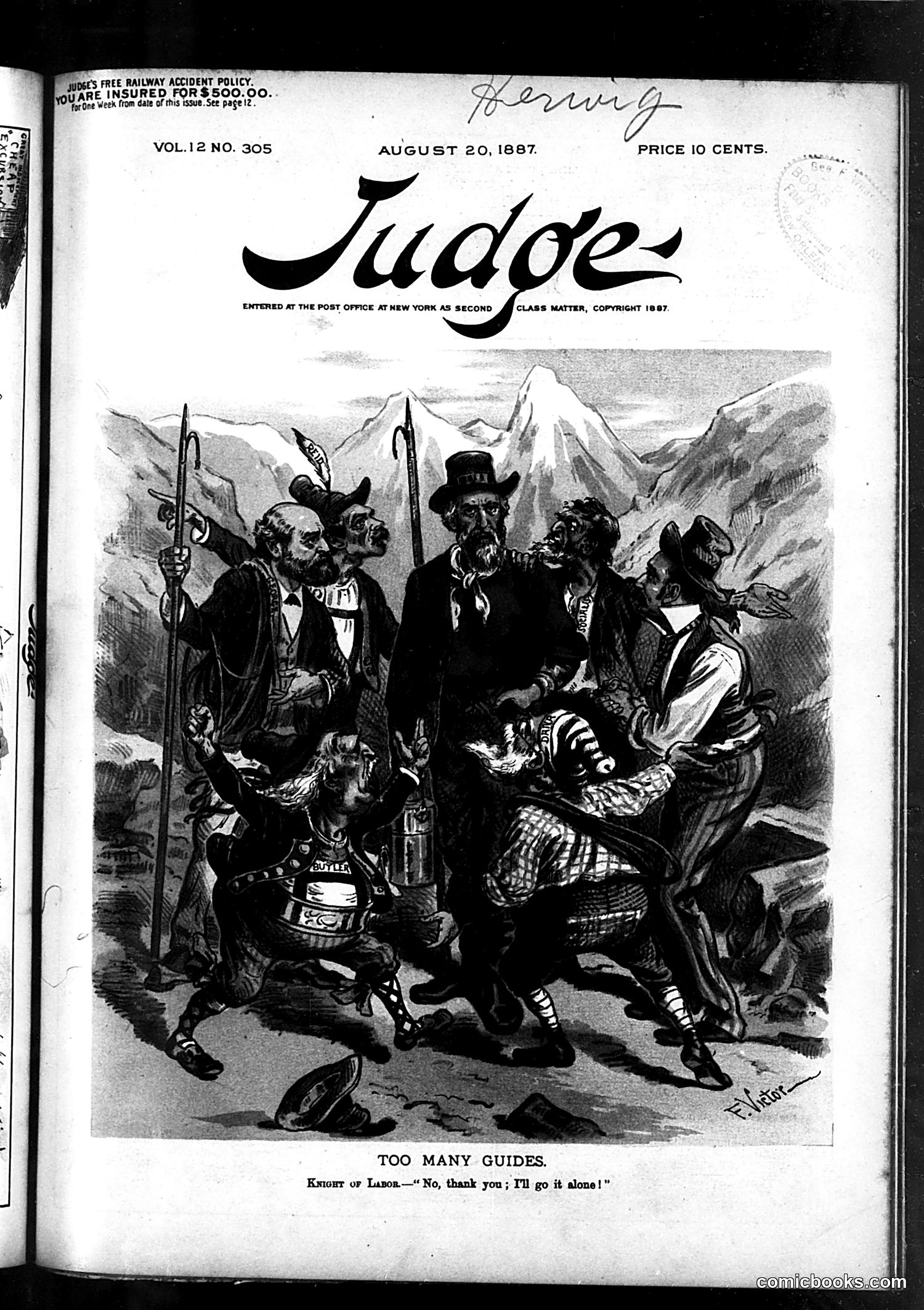 Judge — August 20, 1887 — page 1: Judge, 1887-08-20
