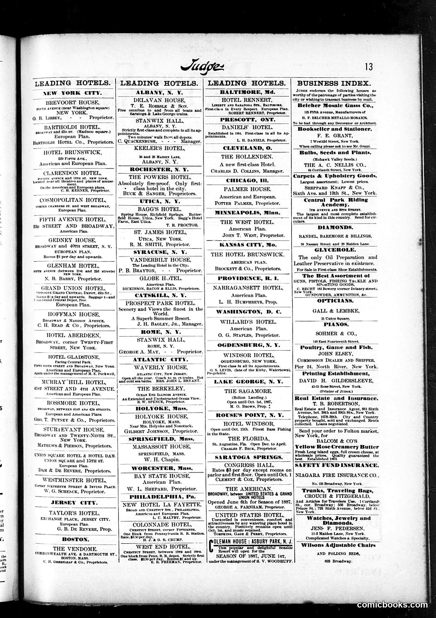 Judge — August 20, 1887 — page 13