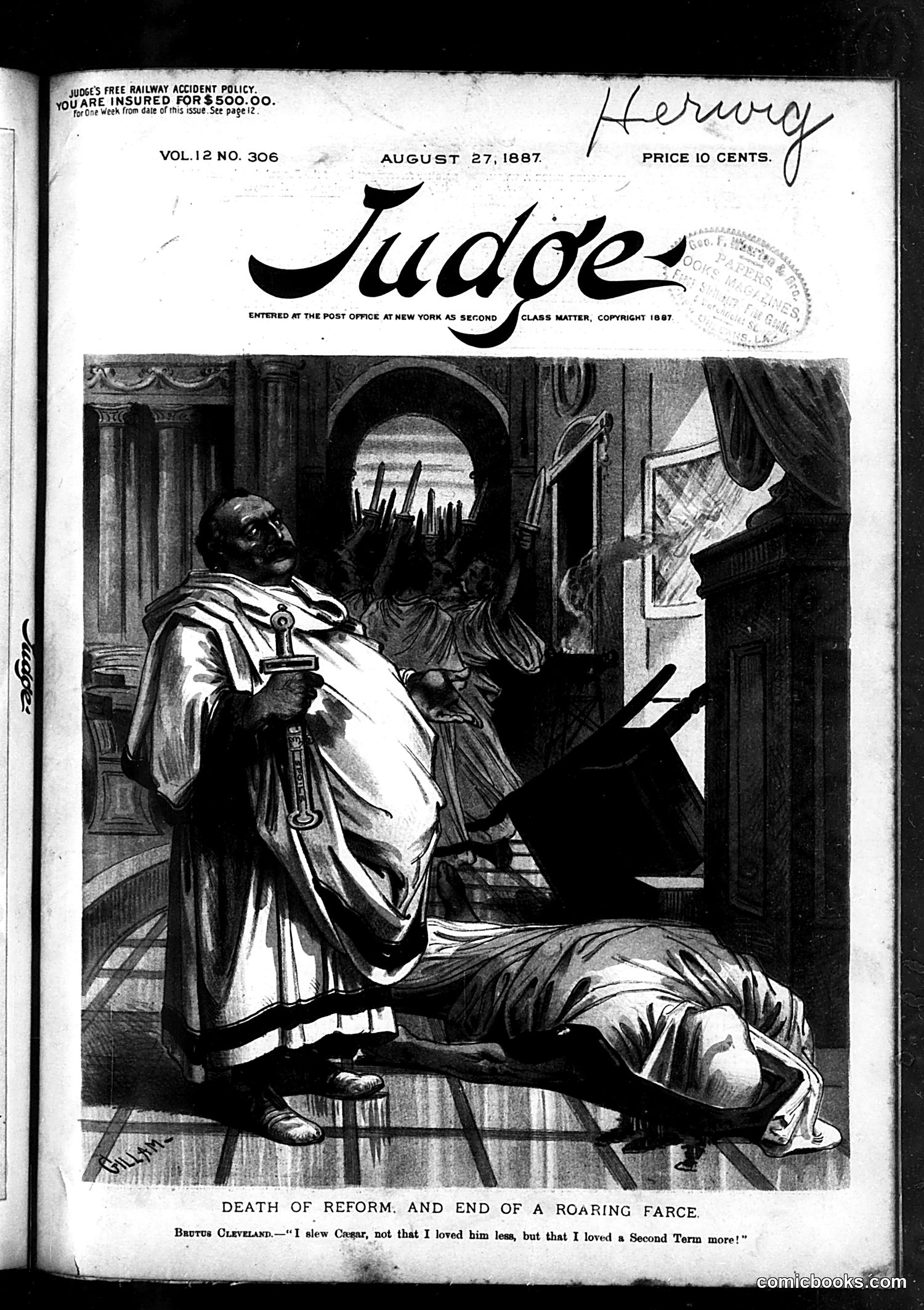 Judge — August 27, 1887 — page 1: Judge, 1887-08-27