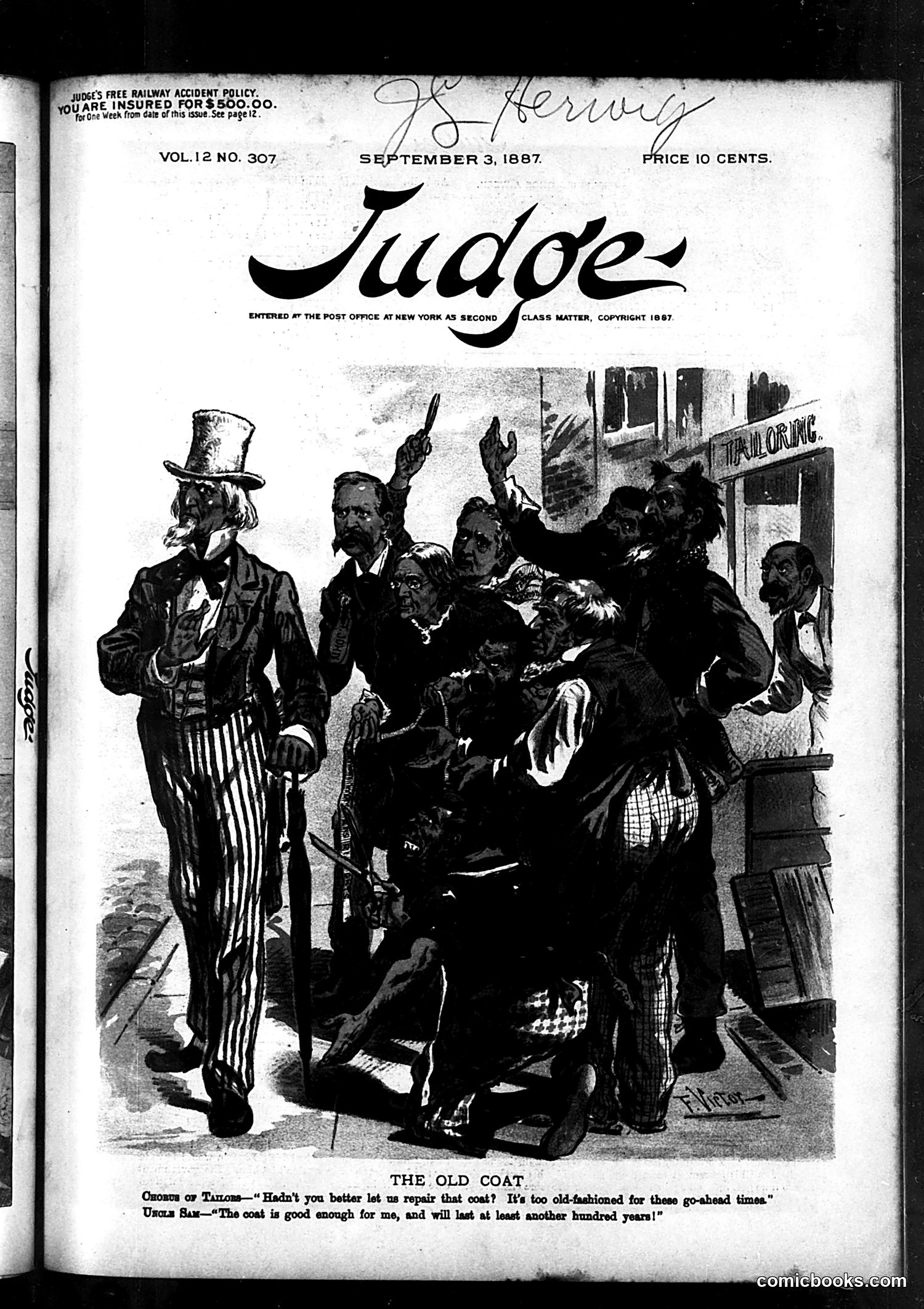 Judge — September 3, 1887 — page 1: Judge, 1887-09-03