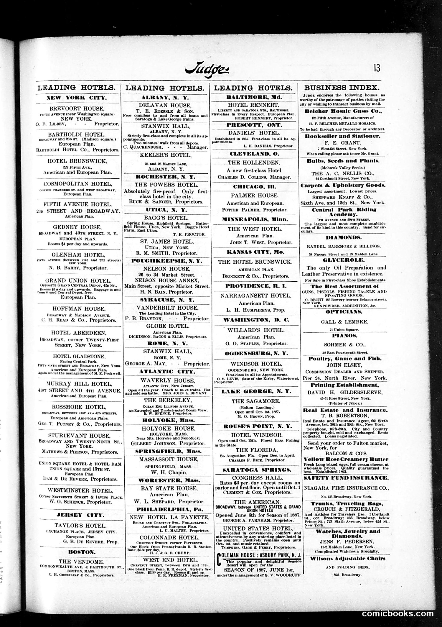 Judge — September 3, 1887 — page 13