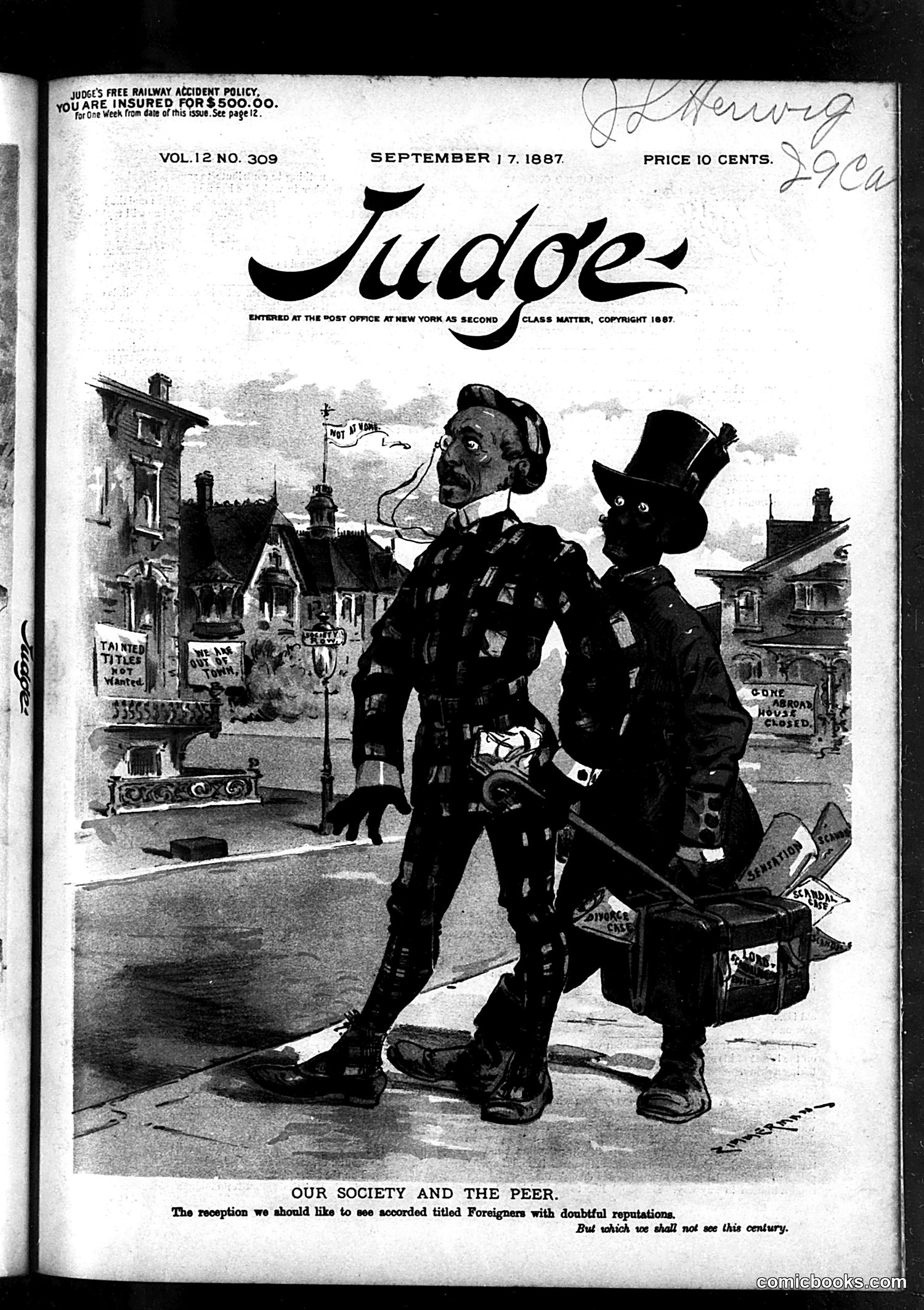 Judge — September 17, 1887 — page 1: Judge, 1887-09-17