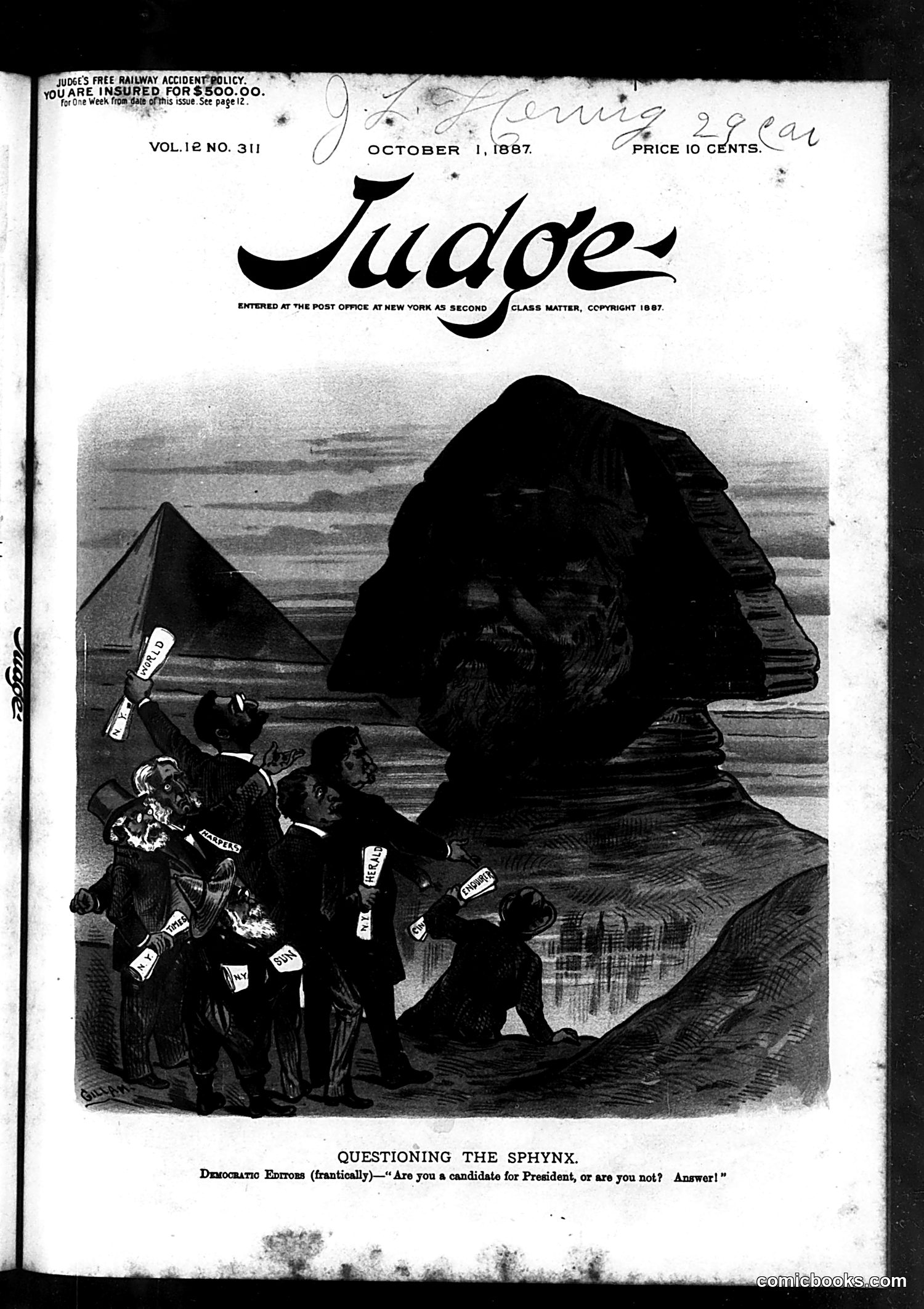 Judge — October 1, 1887 — page 1: Judge, 1887-10-01