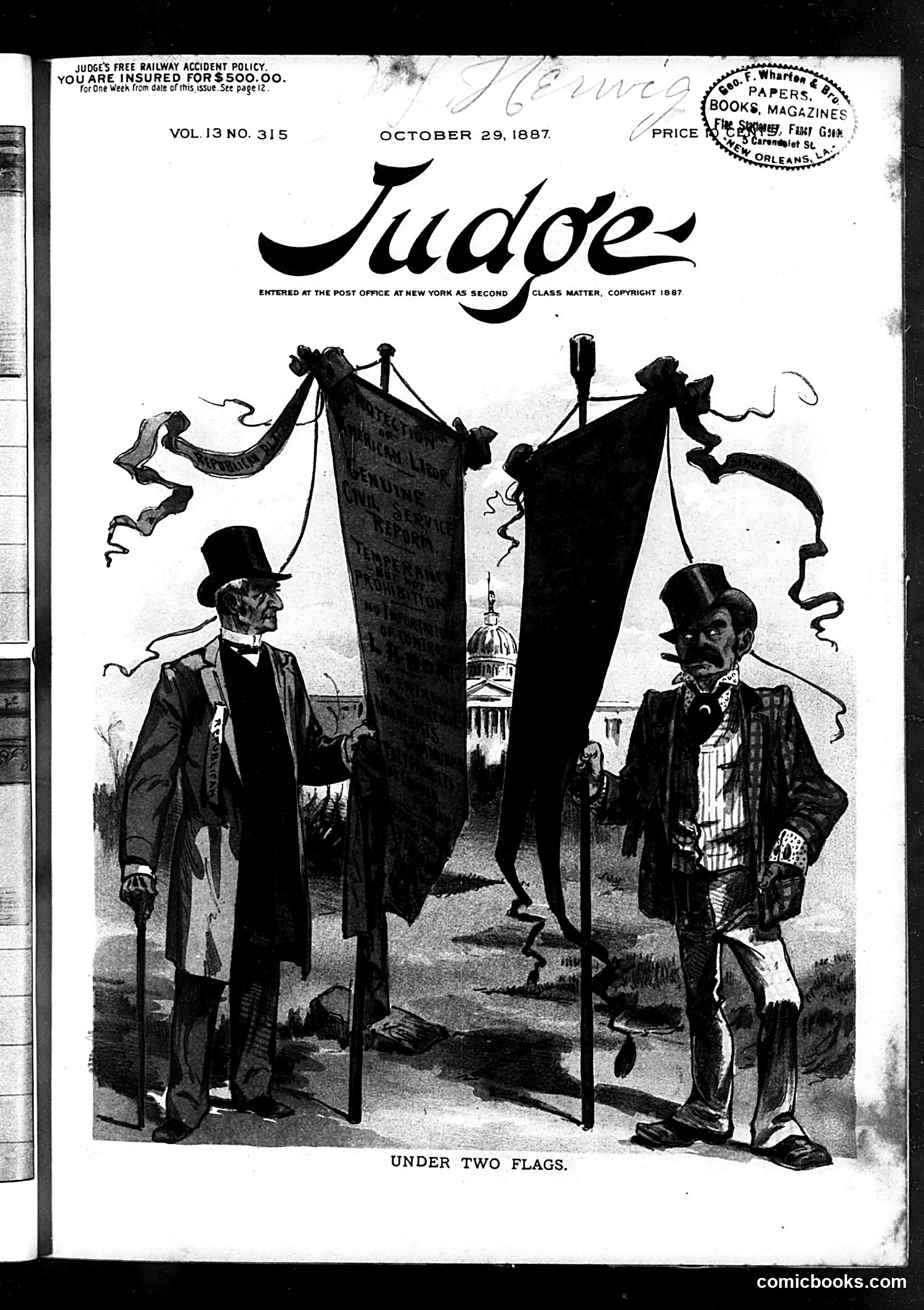Judge — October 29, 1887 — page 1: Judge, 1887-10-29