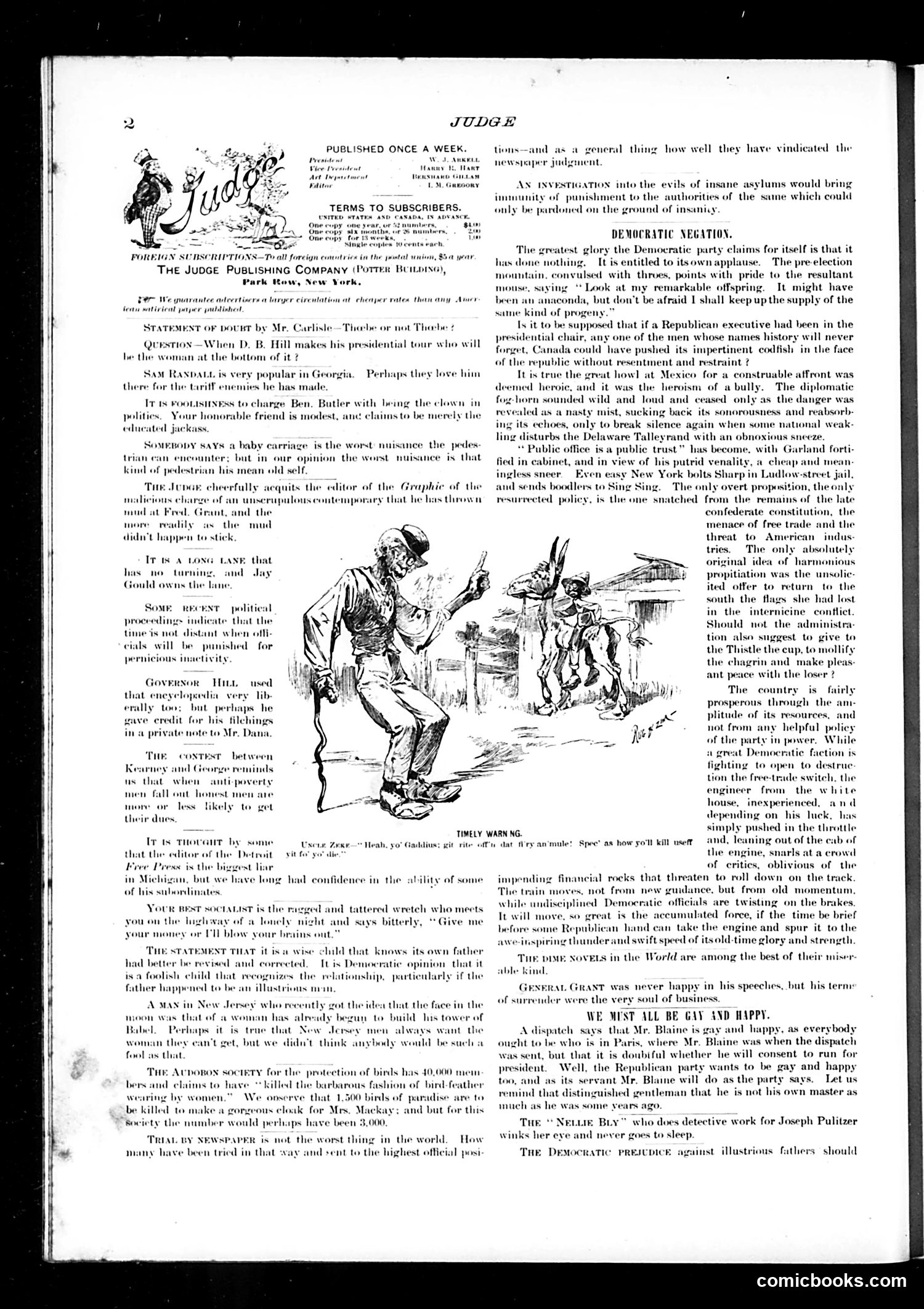Judge — October 29, 1887 — page 2: Judge, 1887-10-29