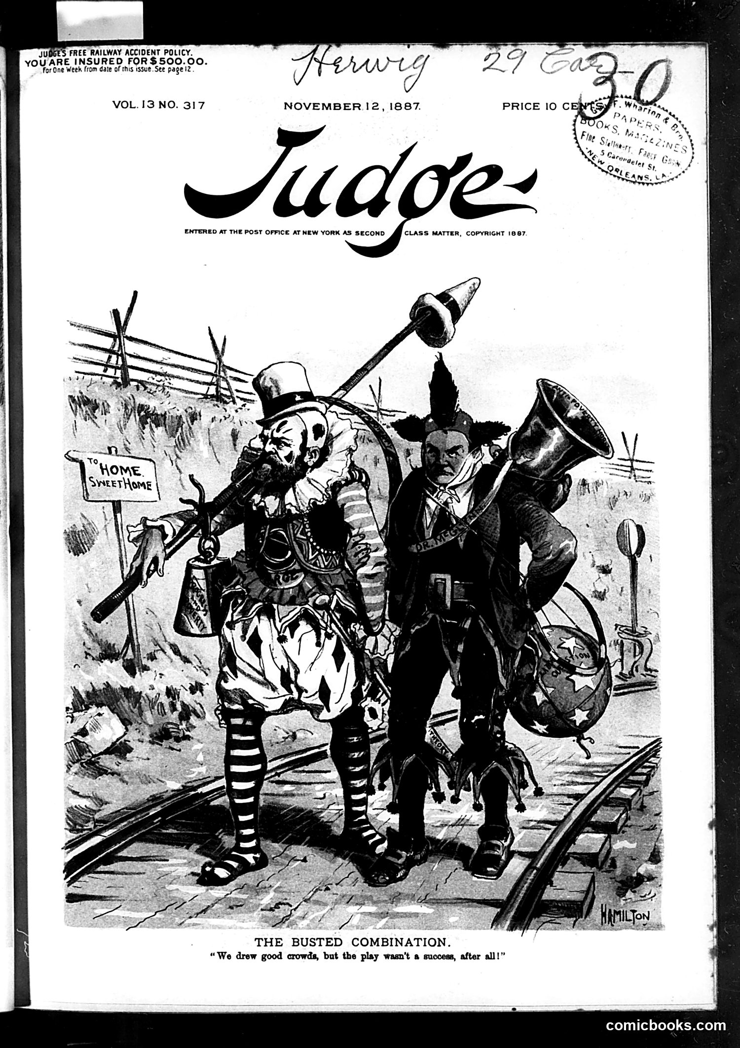 Judge — November 12, 1887 — page 1: Judge, 1887-11-12