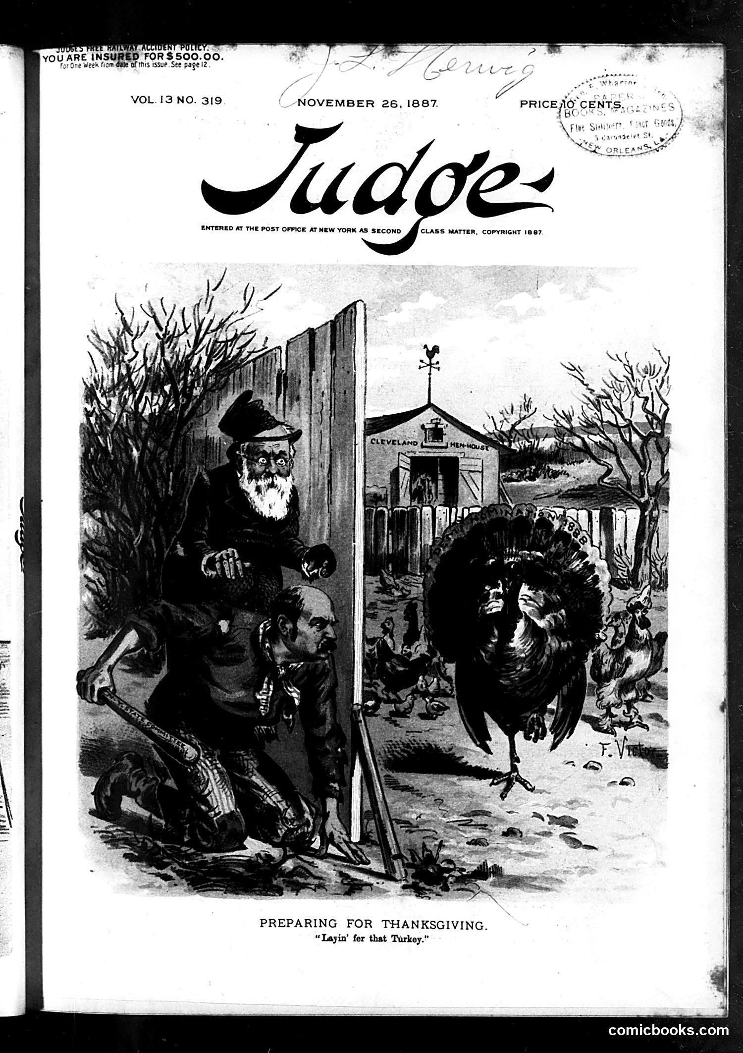 Judge — November 26, 1887 — page 1: Judge, 1887-11-26