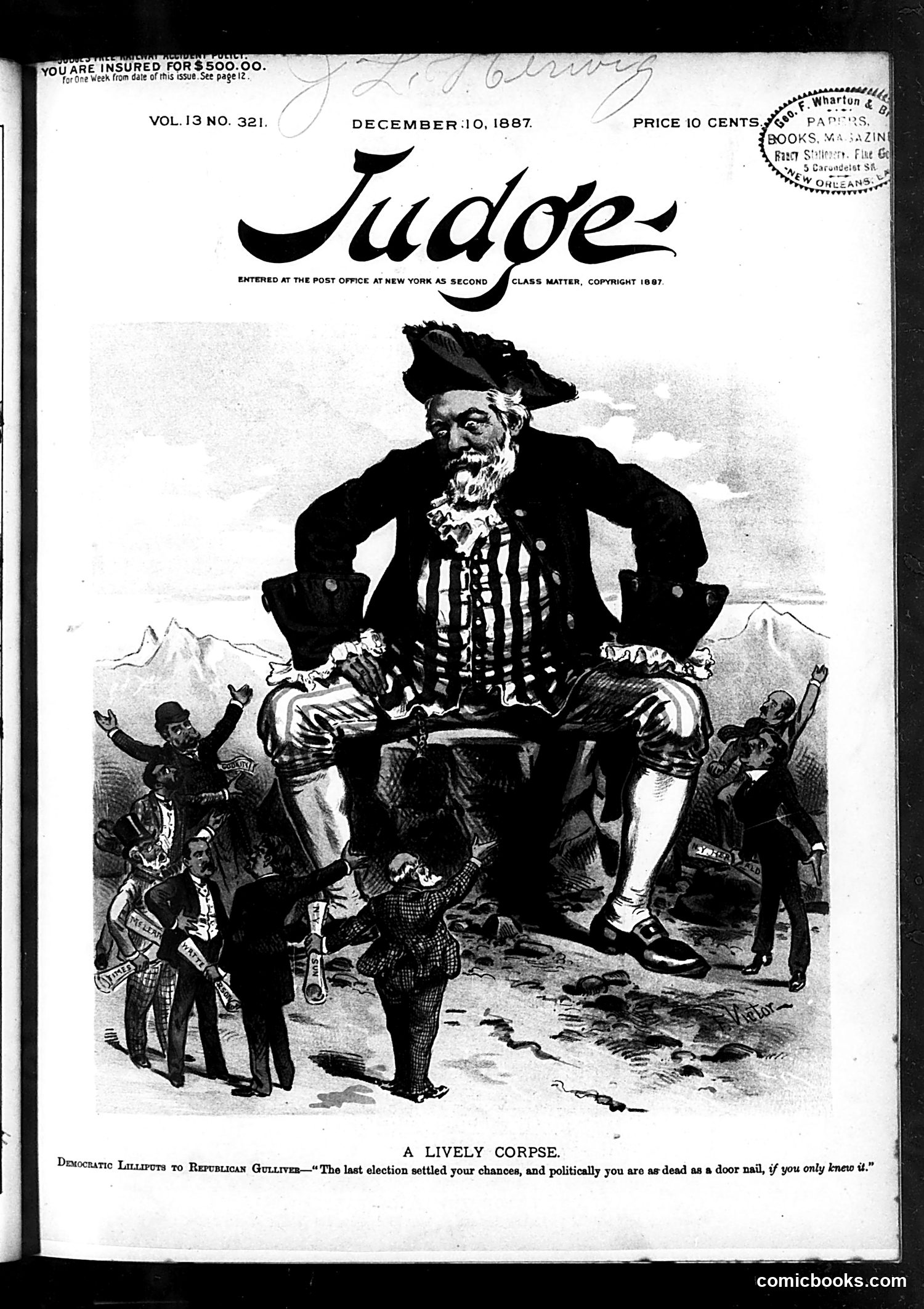Judge — December 10, 1887 — page 1: Judge, 1887-12-10