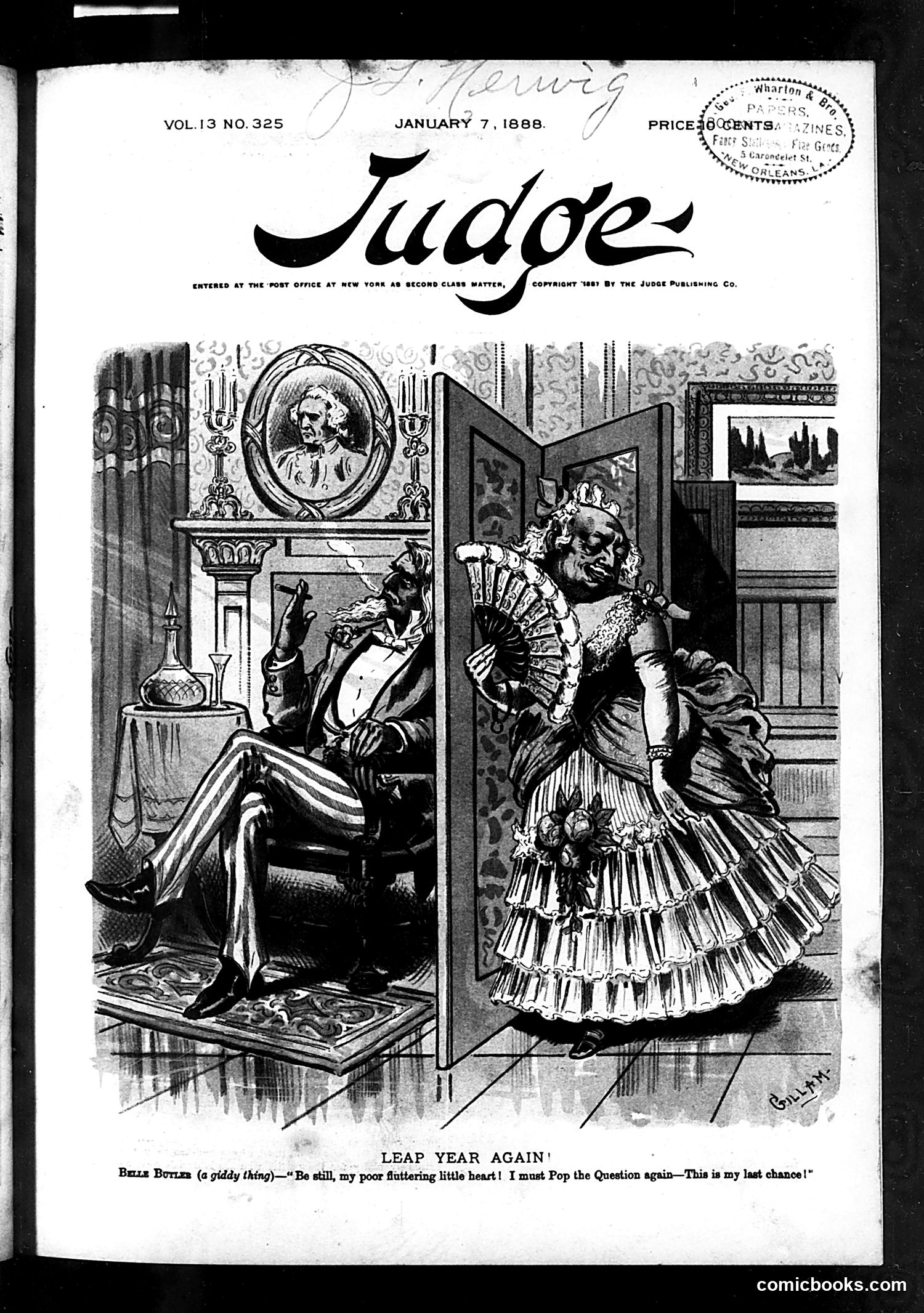 Judge — January 7, 1888 — page 1: Judge, 1888-01-07