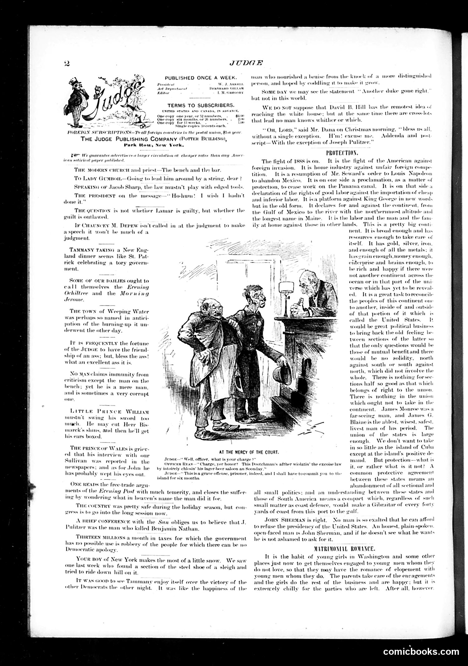 Judge — January 7, 1888 — page 2: Judge, 1888-01-07