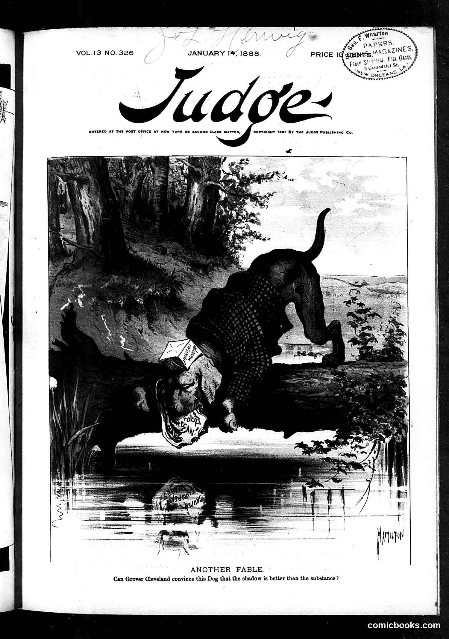 Judge — January 14, 1888 — page 1: Judge, 1888-01-14