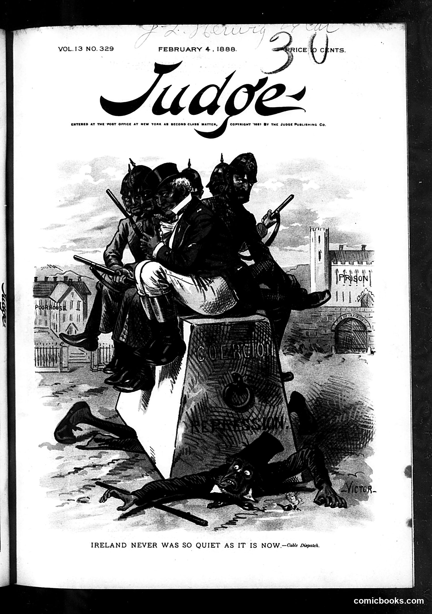 Judge — February 4, 1888 — page 1: Judge, 1888-02-04