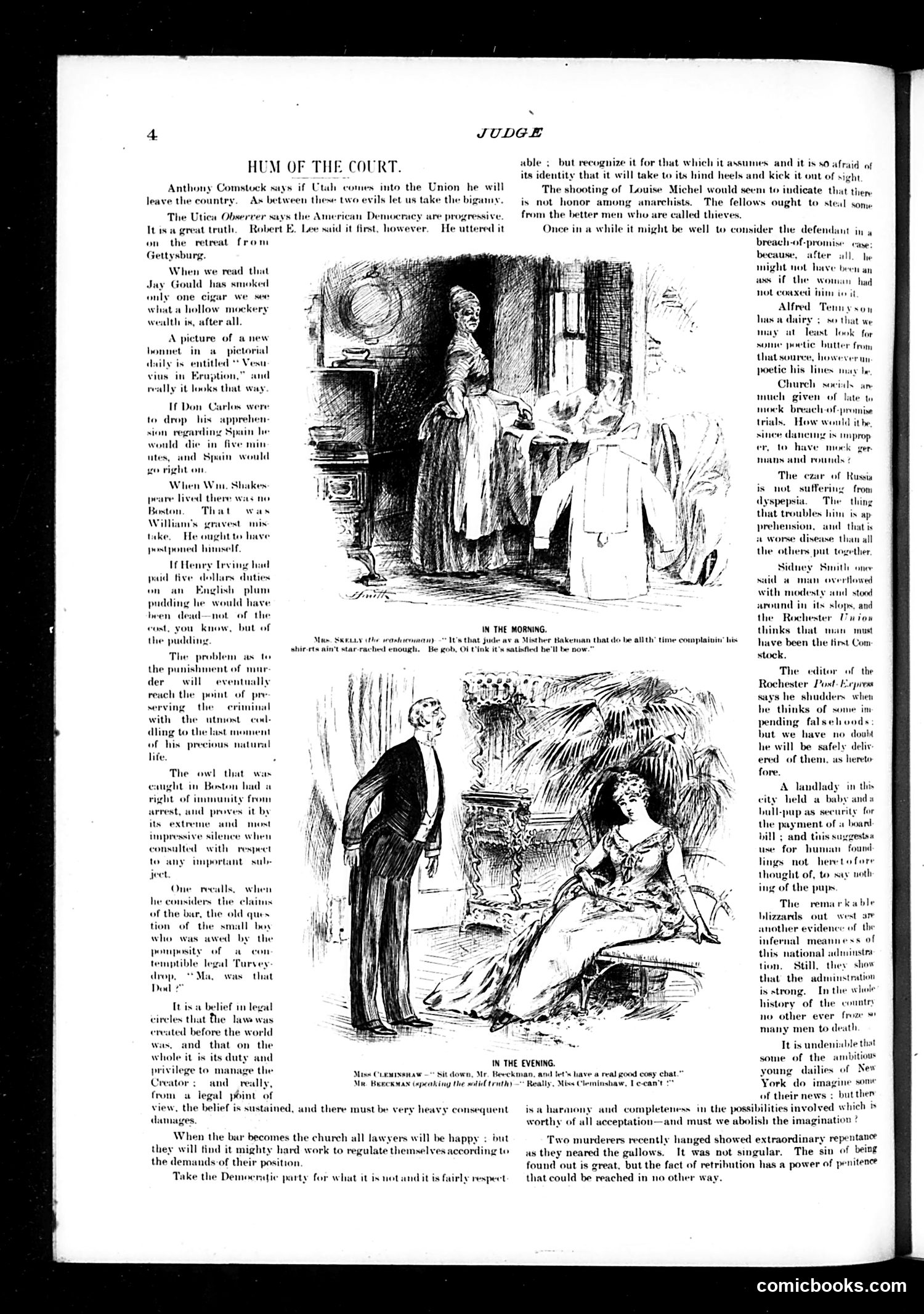 Judge — February 11, 1888 — page 4: Judge, 1888-02-11