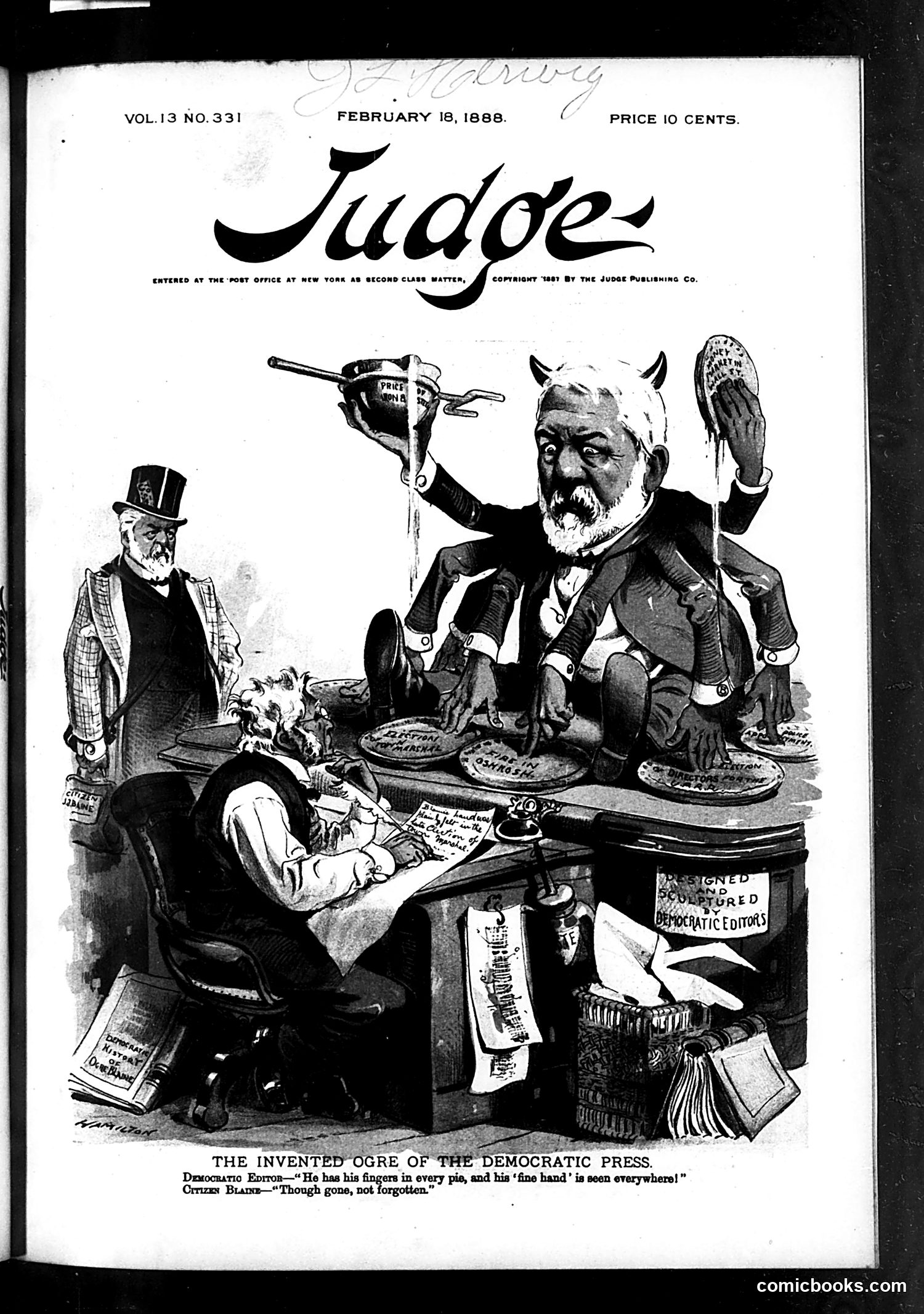 Judge — February 18, 1888 — page 1: Judge, 1888-02-18