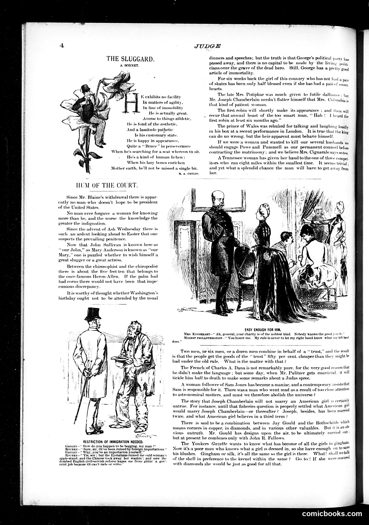 Judge — March 3, 1888 — page 4: Judge, 1888-03-03