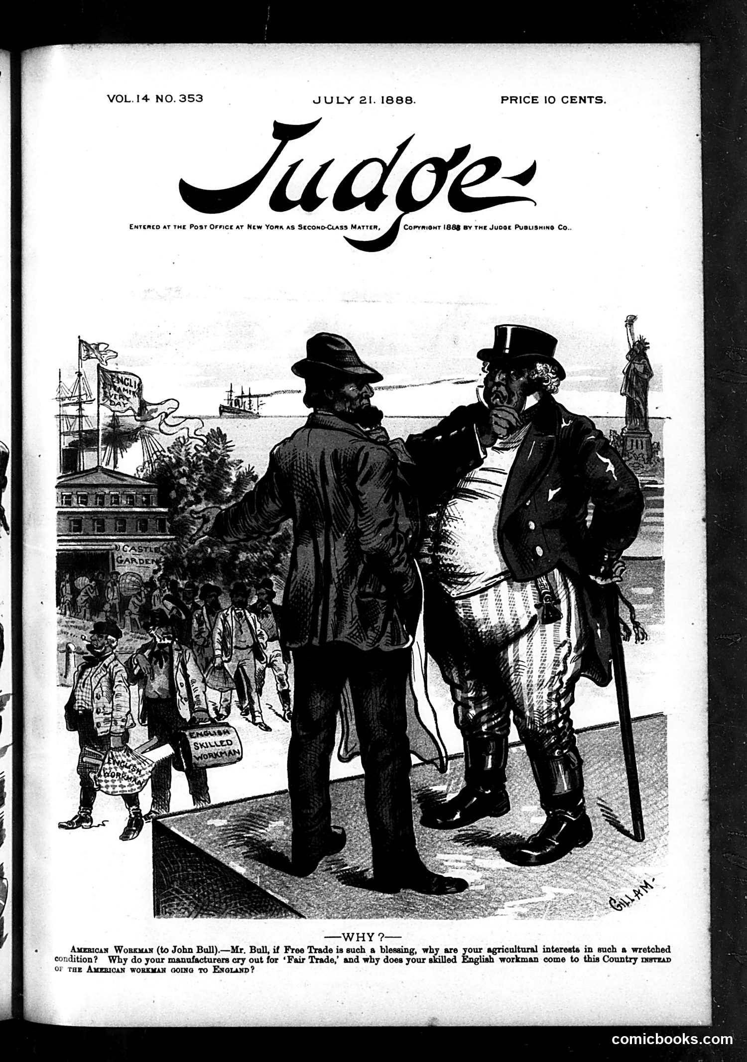 Judge — July 21, 1888 — page 1: Judge, 1888-07-21