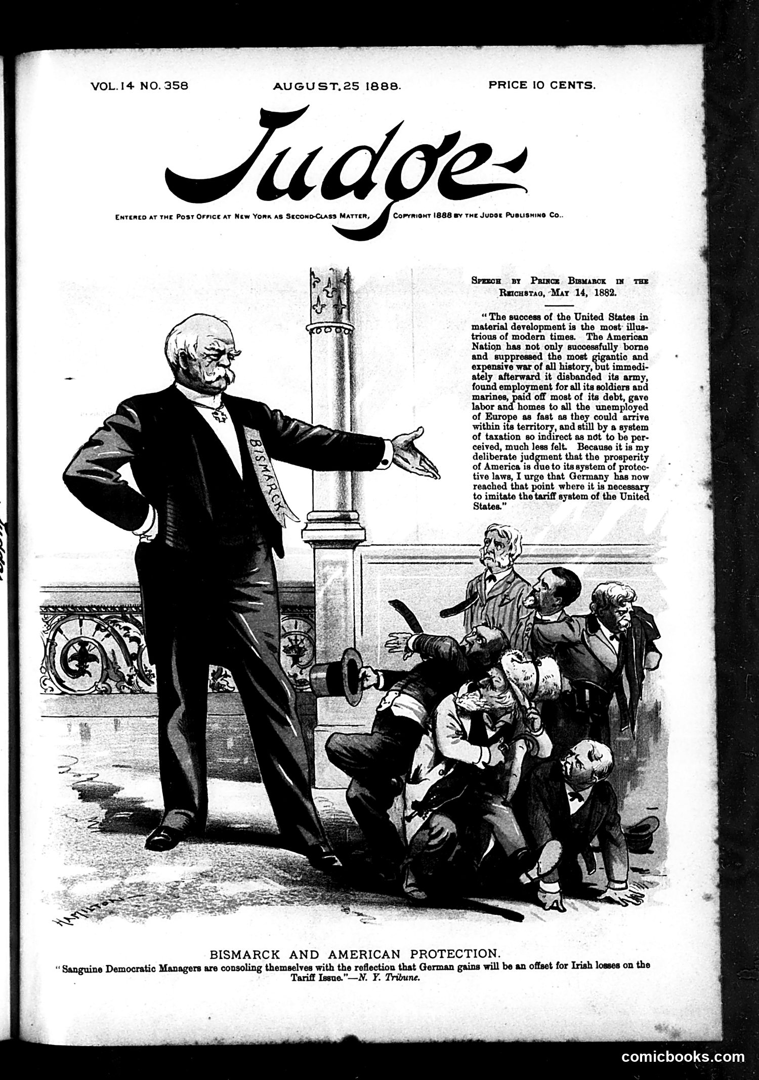 Judge — August 25, 1888 — page 1: Judge, 1888-08-25