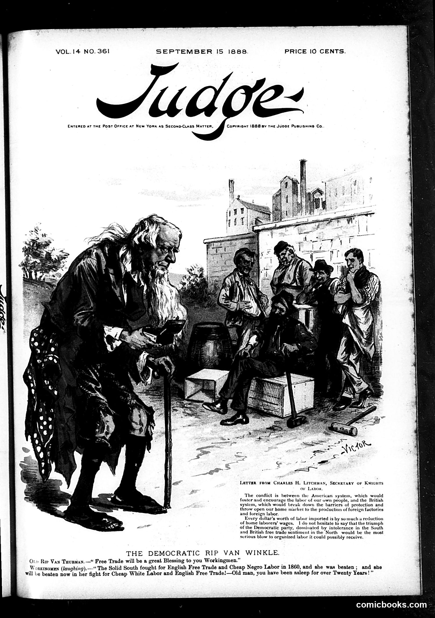 Judge — September 15, 1888 — page 1: Judge, 1888-09-15