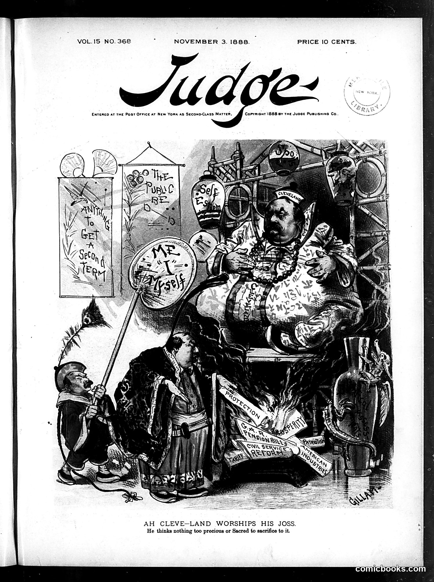Judge — November 3, 1888 — page 1: Judge, 1888-11-03