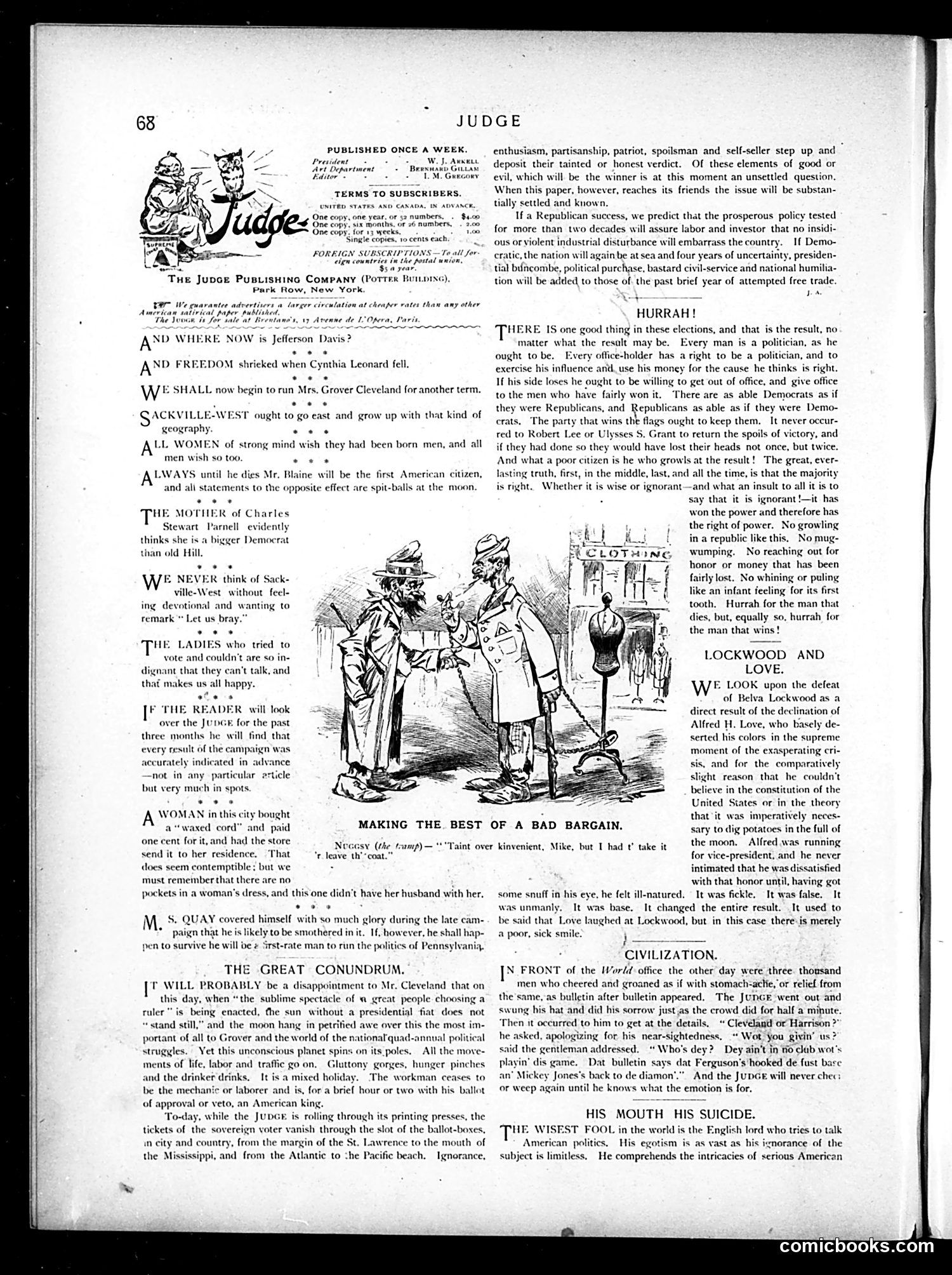 Judge — November 10, 1888 — page 2: Judge, 1888-11-10