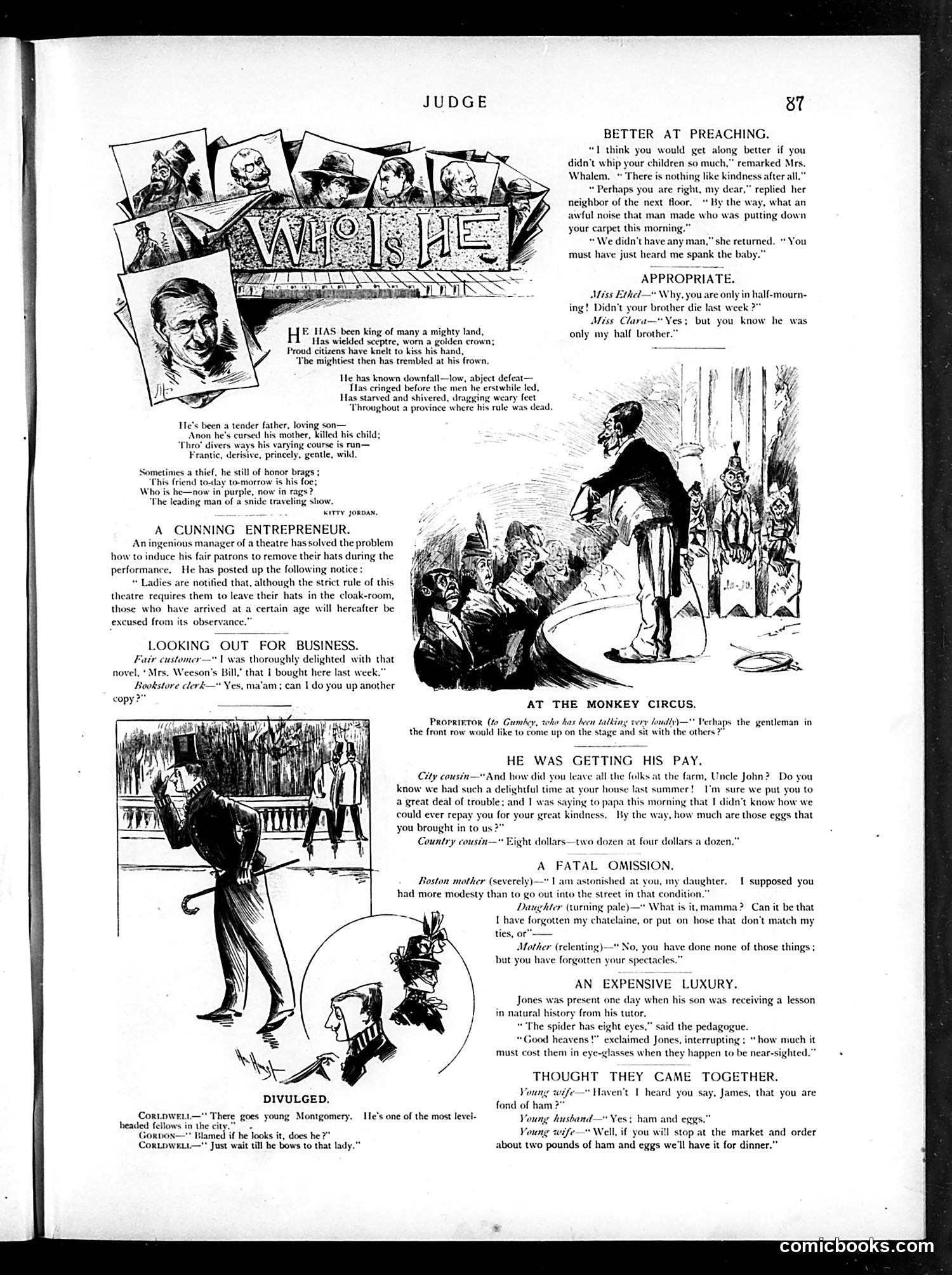 Judge — November 17, 1888 — page 5: Judge, 1888-11-17
