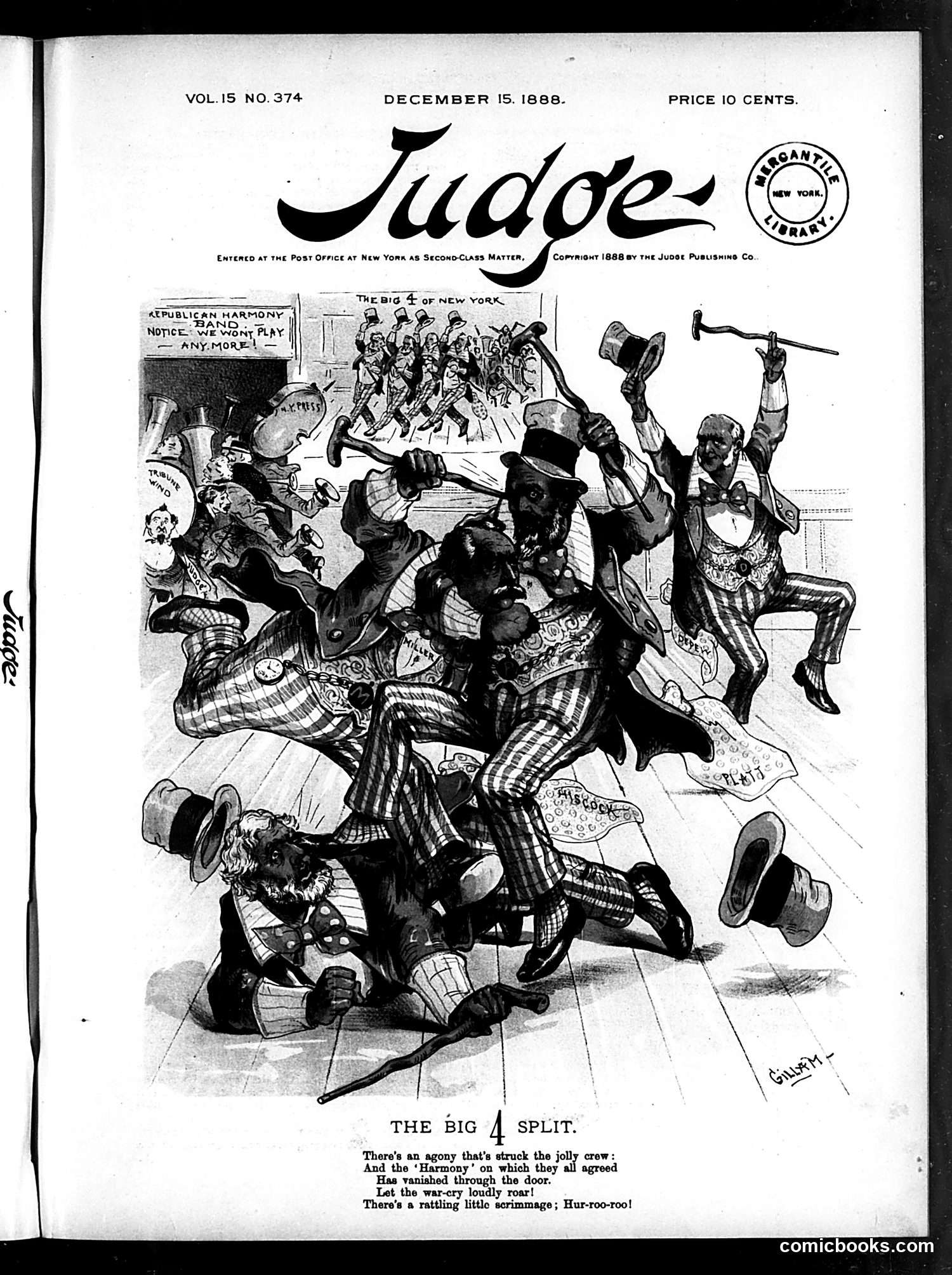 Judge — December 15, 1888 — page 1: Judge, 1888-12-15