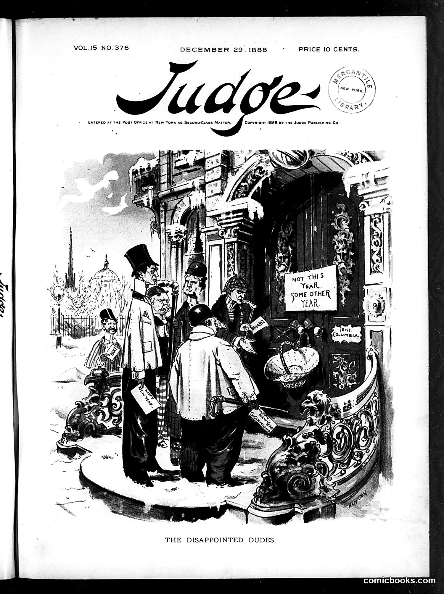 Judge — December 29, 1888 — page 1: Judge, 1888-12-29