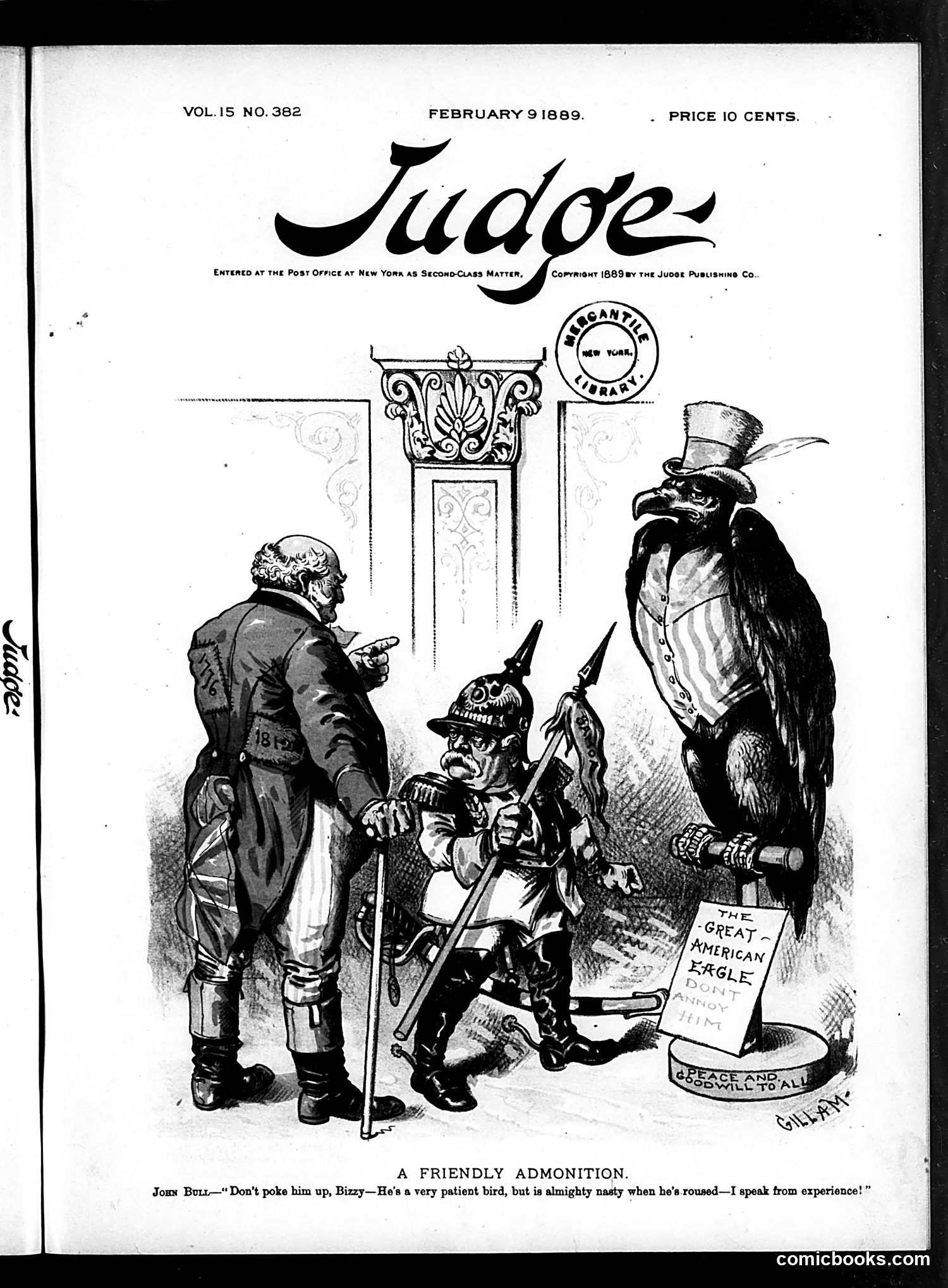 Judge — February 9, 1889 — page 1: Judge, 1889-02-09
