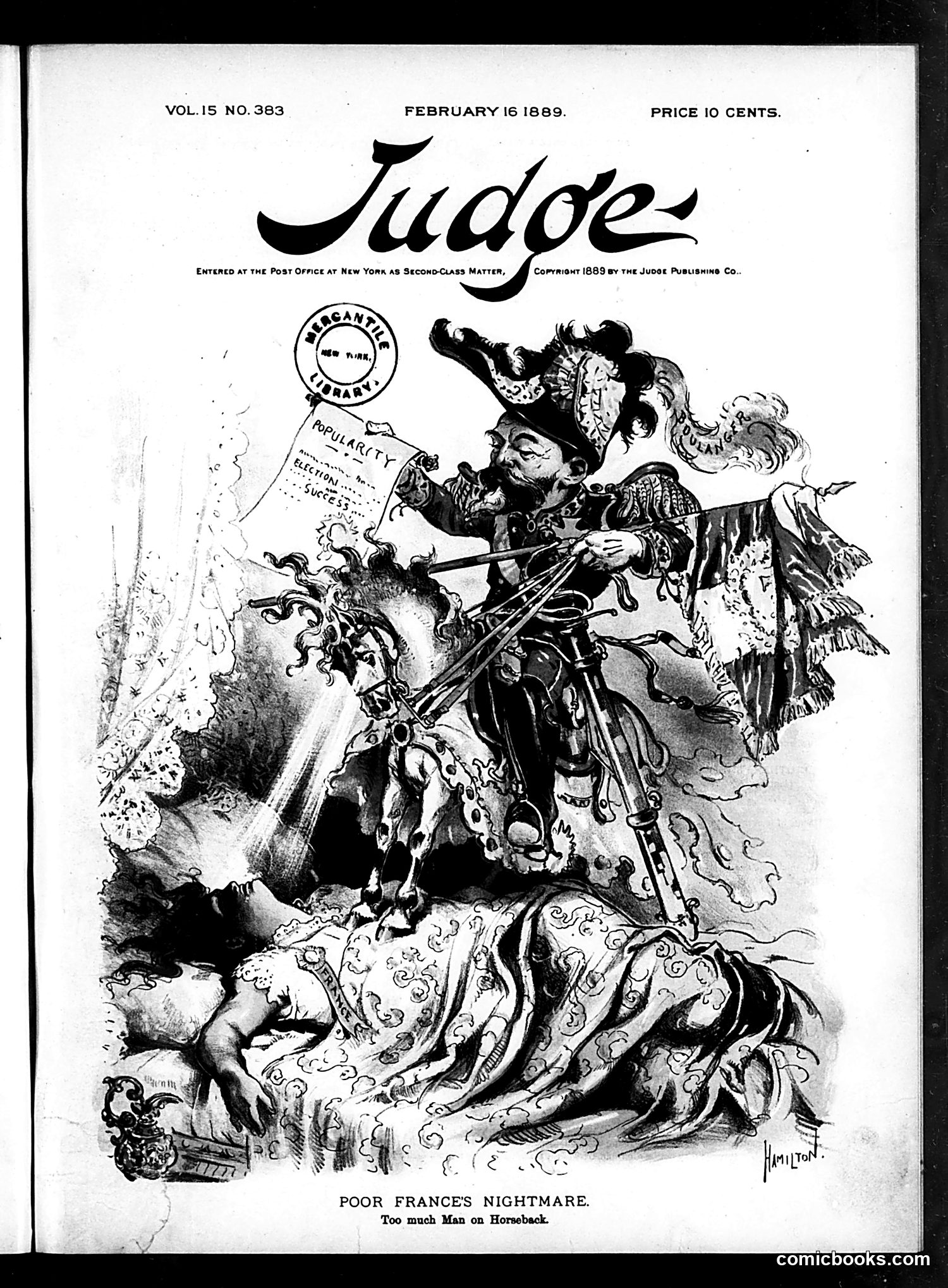 Judge — February 16, 1889 — page 1: Judge, 1889-02-16