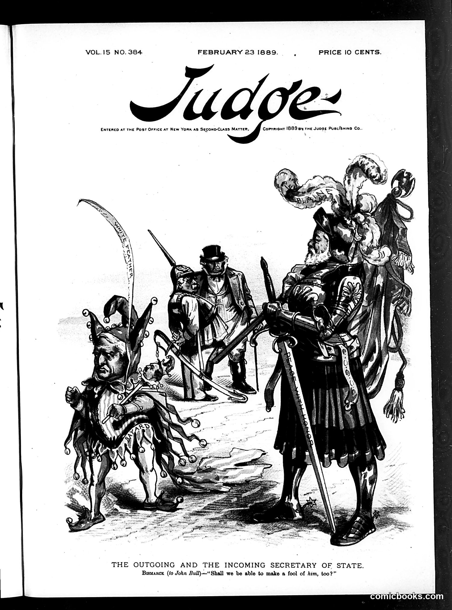 Judge — February 23, 1889 — page 1: Judge, 1889-02-23