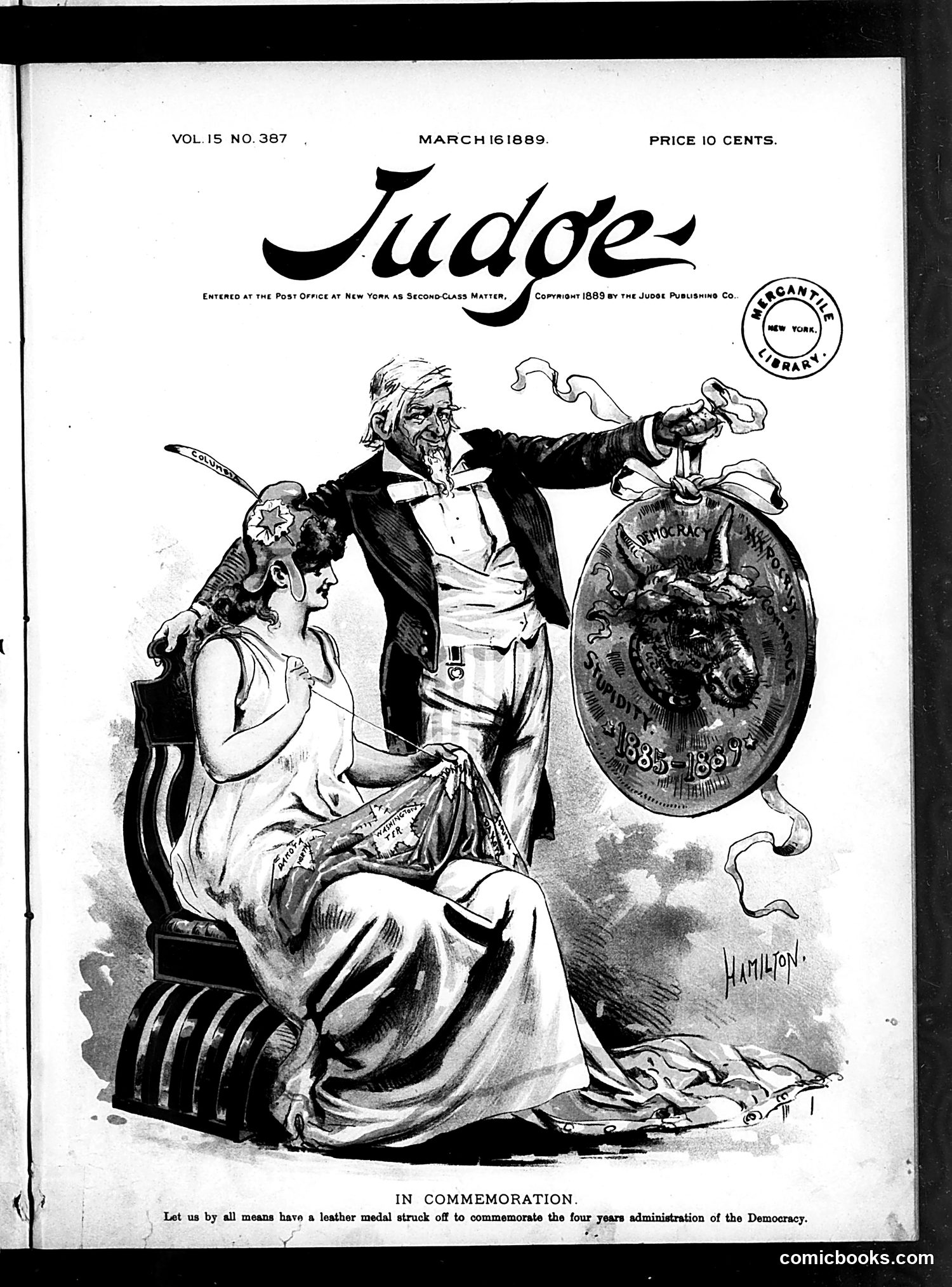 Judge — March 16, 1889 — page 1: Judge, 1889-03-16