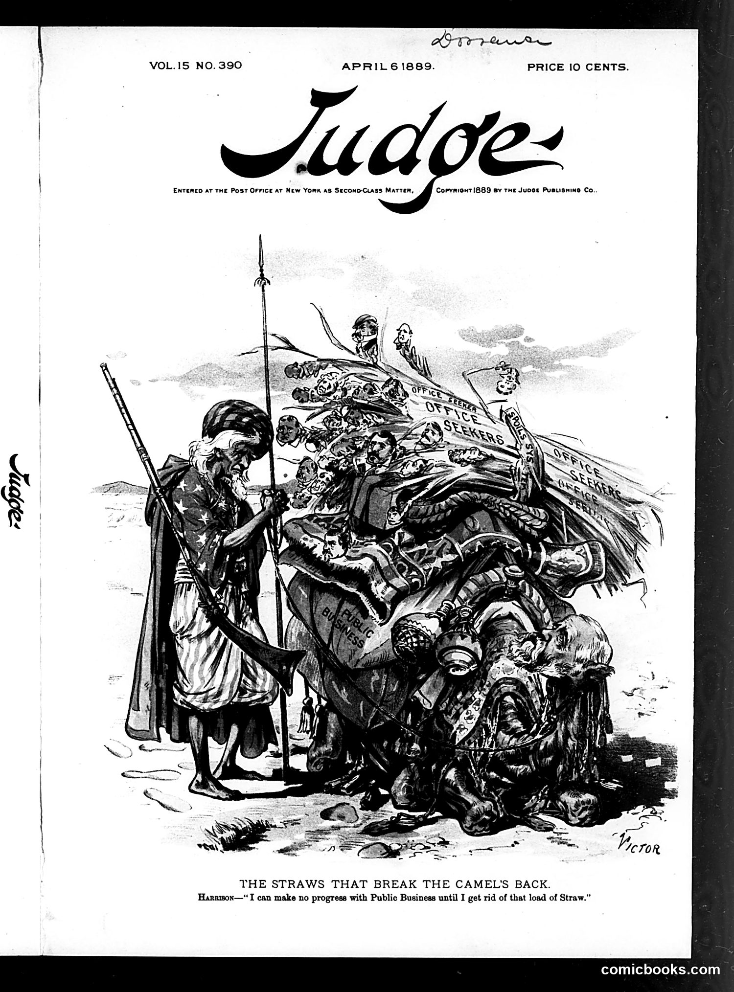 Judge — April 6, 1889 — page 1: Judge, 1889-04-06