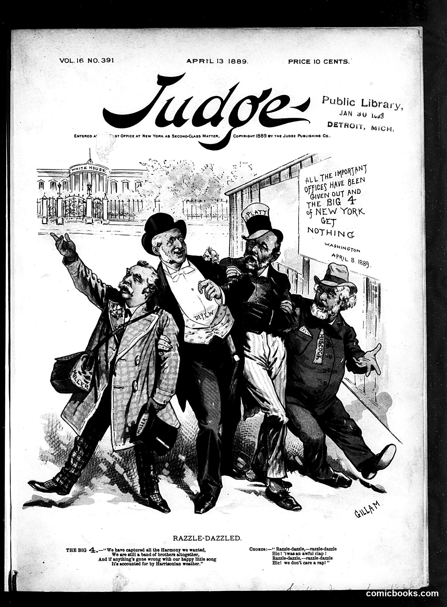 Judge — April 13, 1889 — page 1: Judge, 1889-04-13